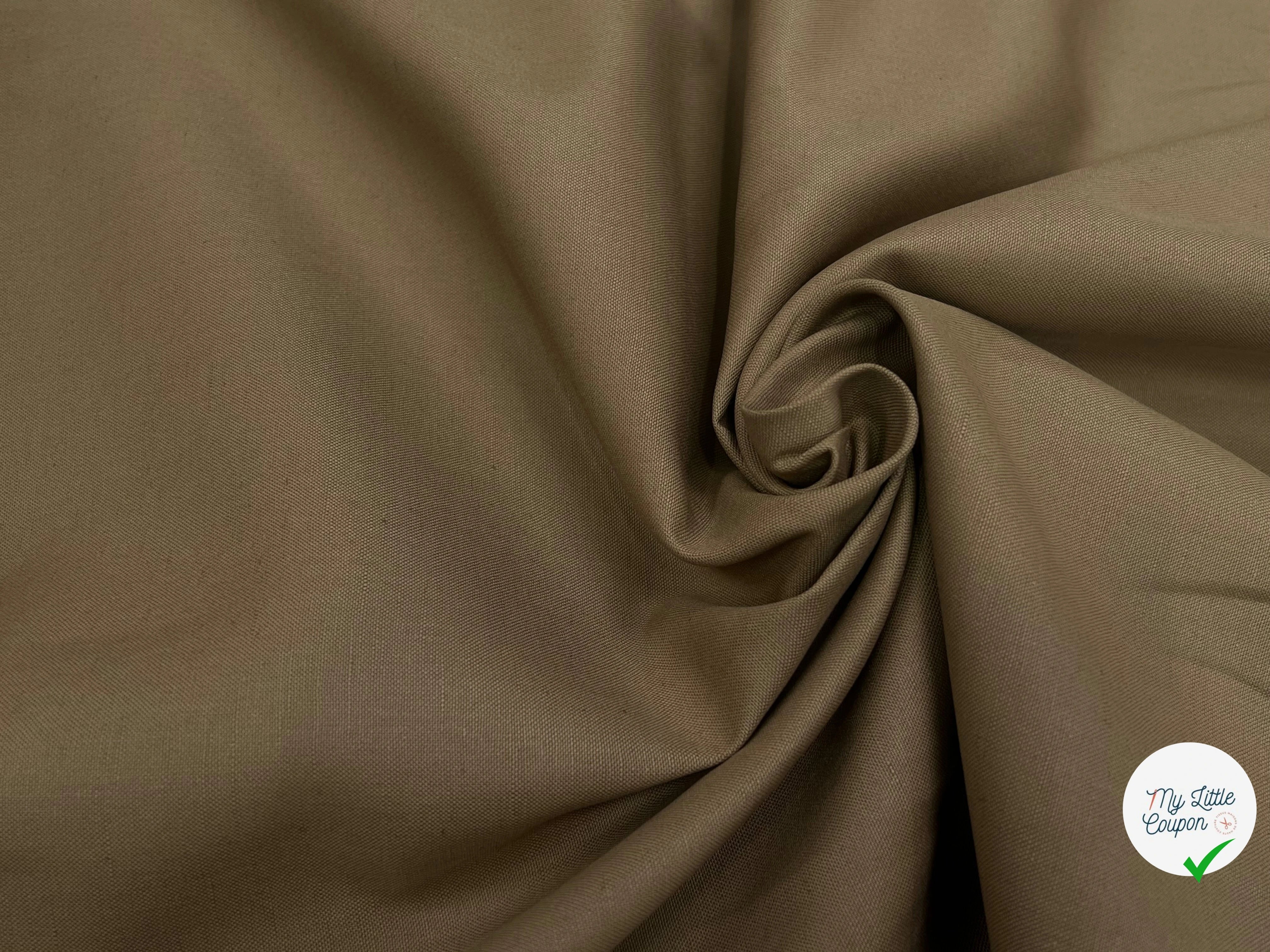 GABARDINE DE COTON BELLE TENUE CAFÉ 100% COTON 150CM - My Little Coupon