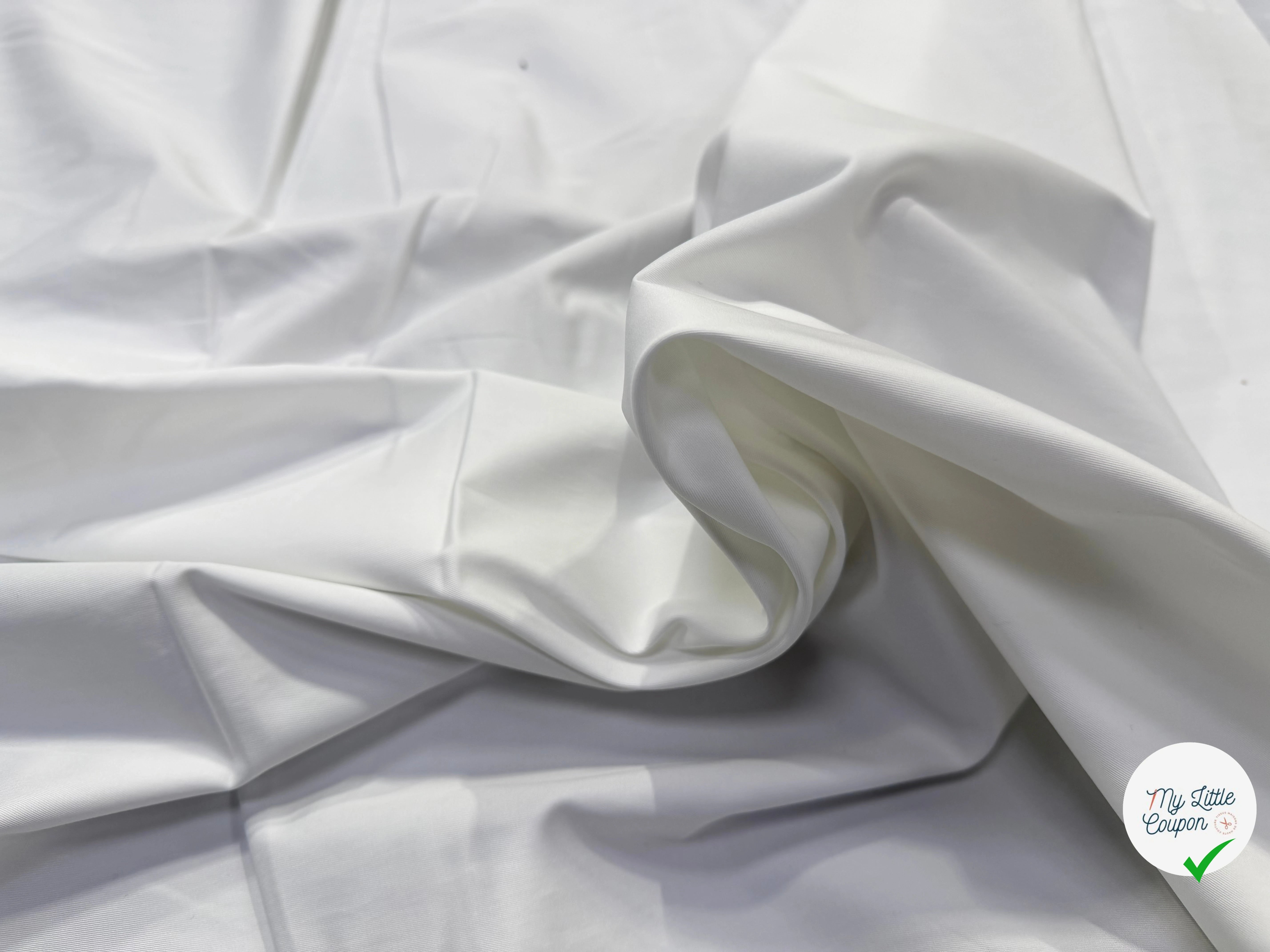 GABARDINE DE COTON BLANC - My Little Coupon