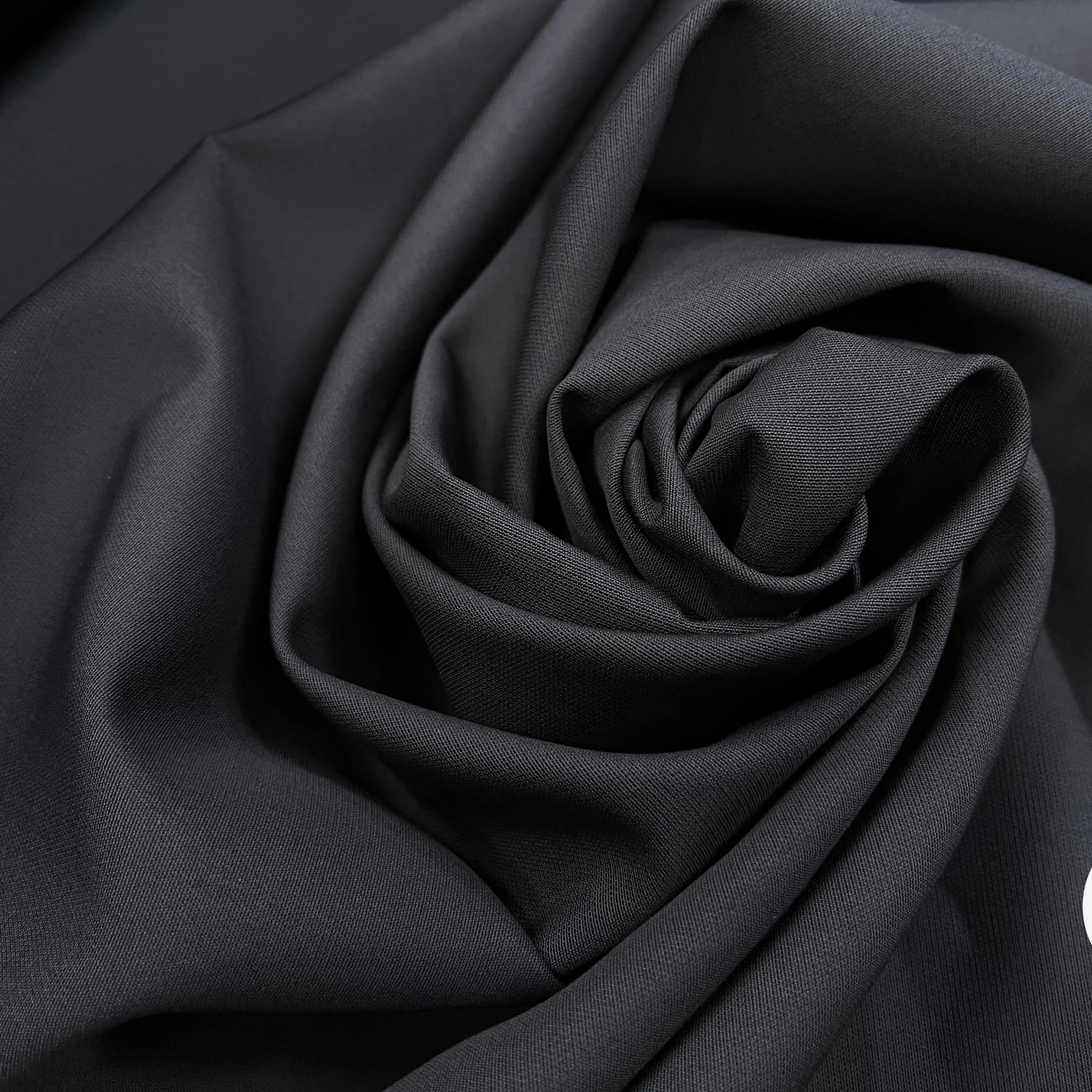 GABARDINE DE COTON BLEU GRIS ANTHRACITE - My Little Coupon