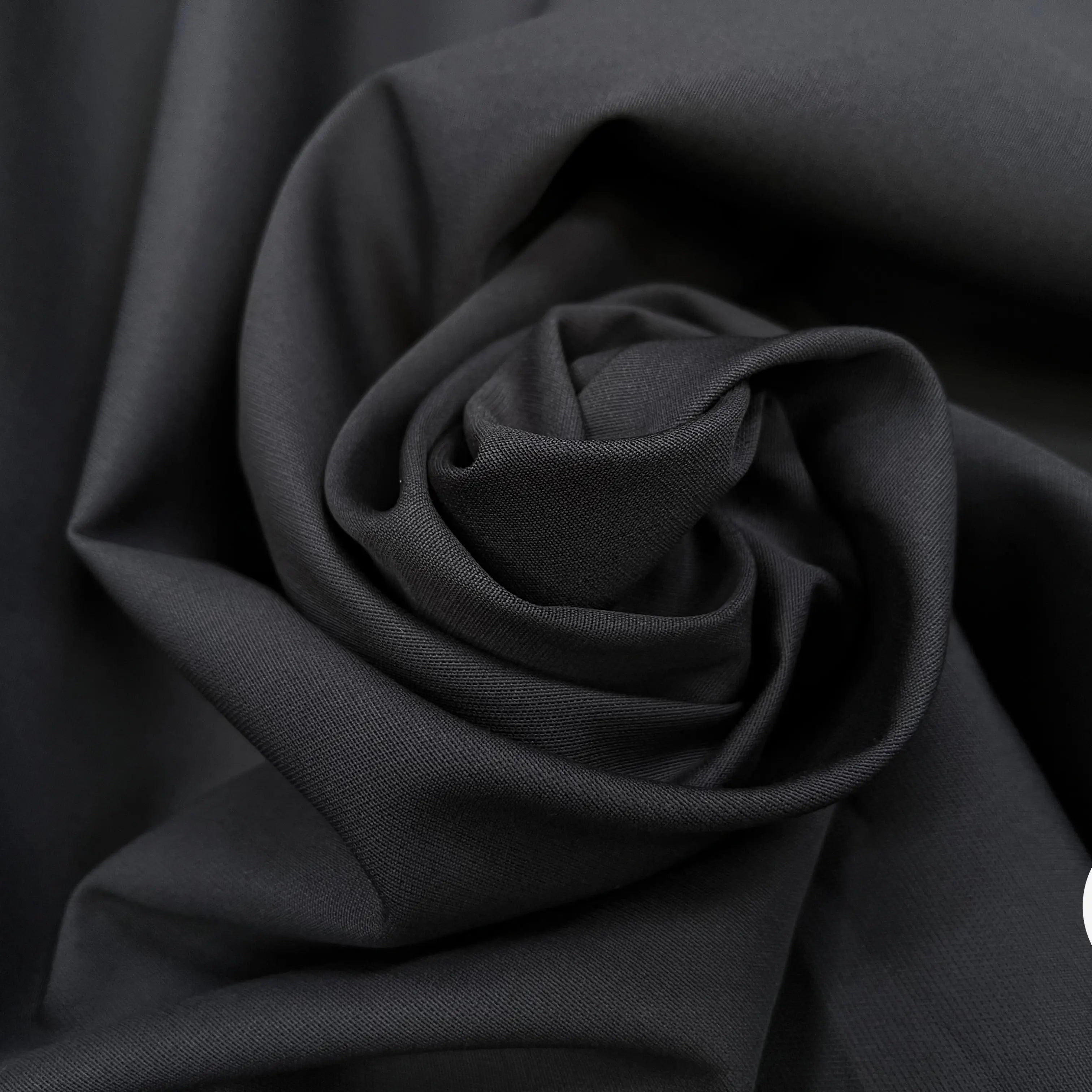 GABARDINE DE COTON BLEU GRIS ANTHRACITE - My Little Coupon