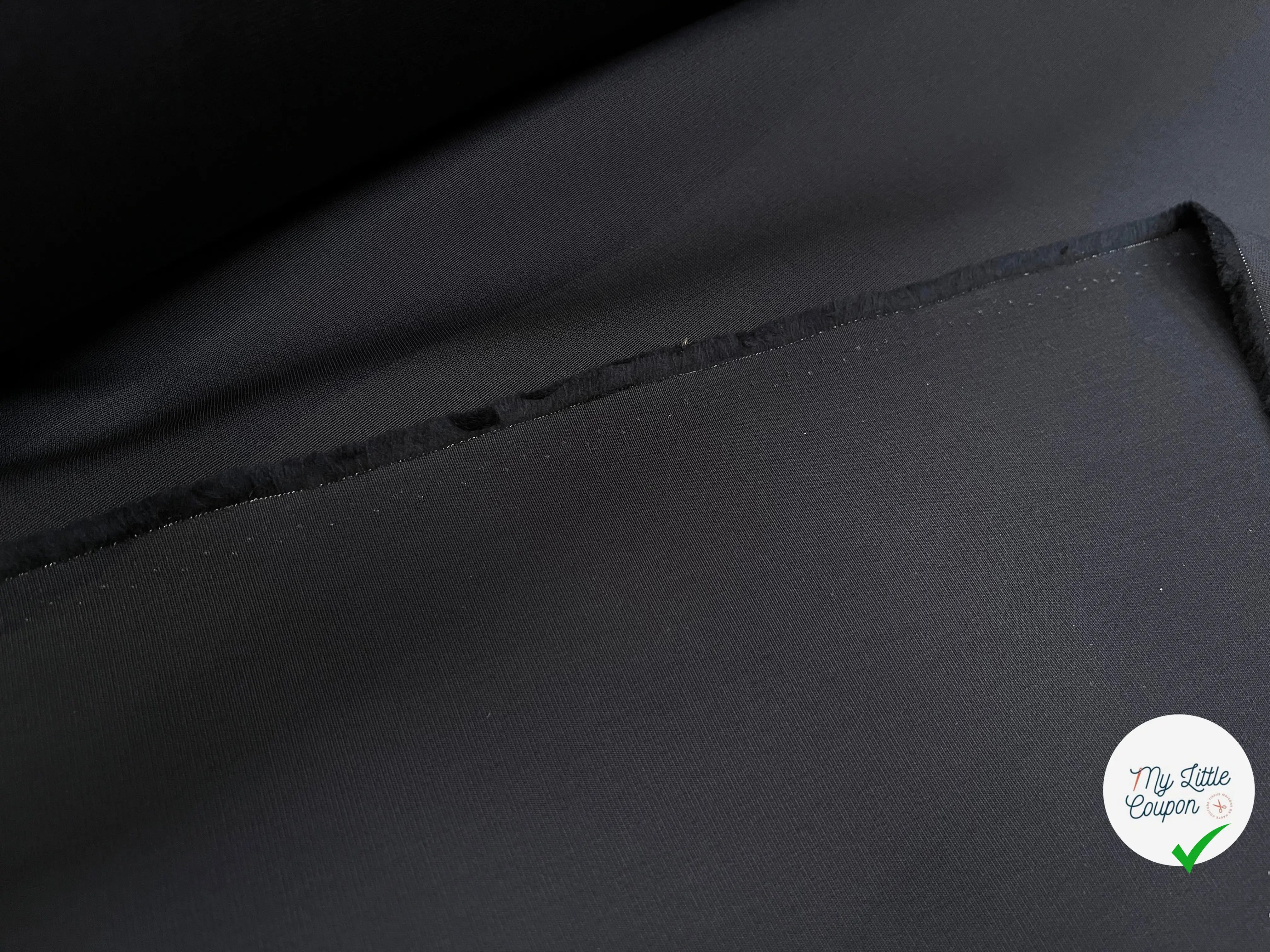 GABARDINE DE COTON BLEU GRIS ANTHRACITE - My Little Coupon