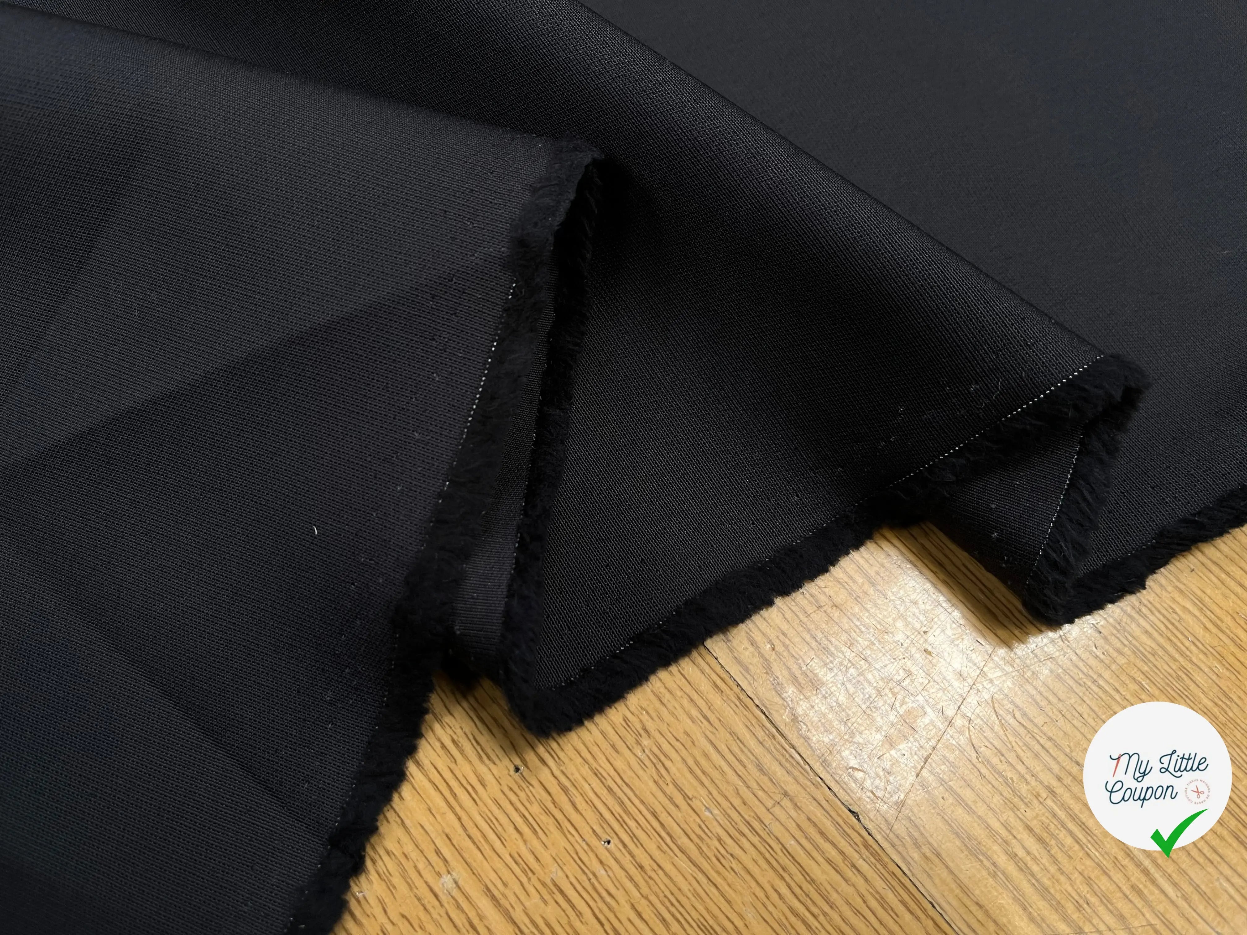 GABARDINE DE COTON BLEU GRIS ANTHRACITE - My Little Coupon