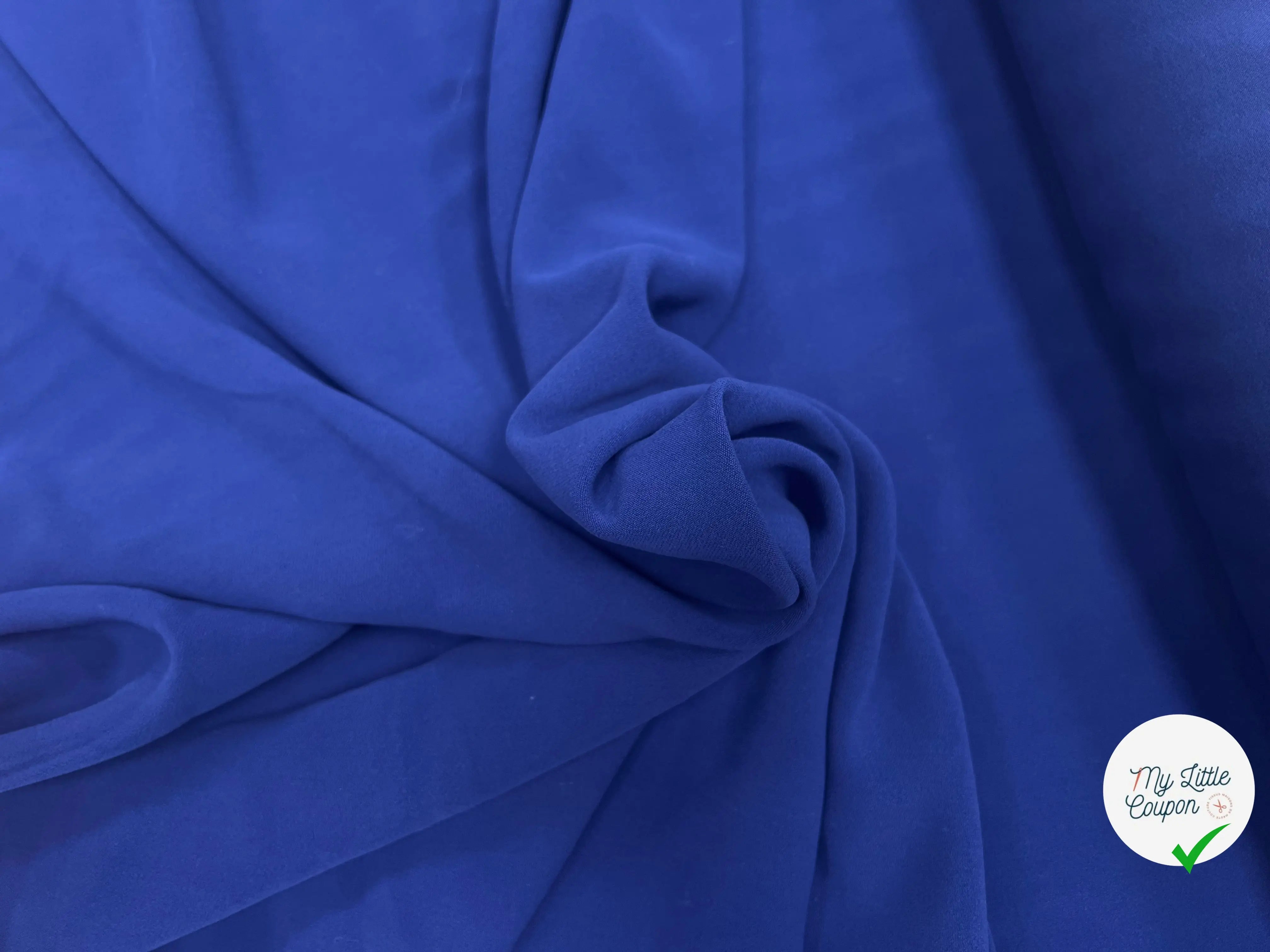 GABARDINE DE COTON BLEU ROI STRETCH - My Little Coupon