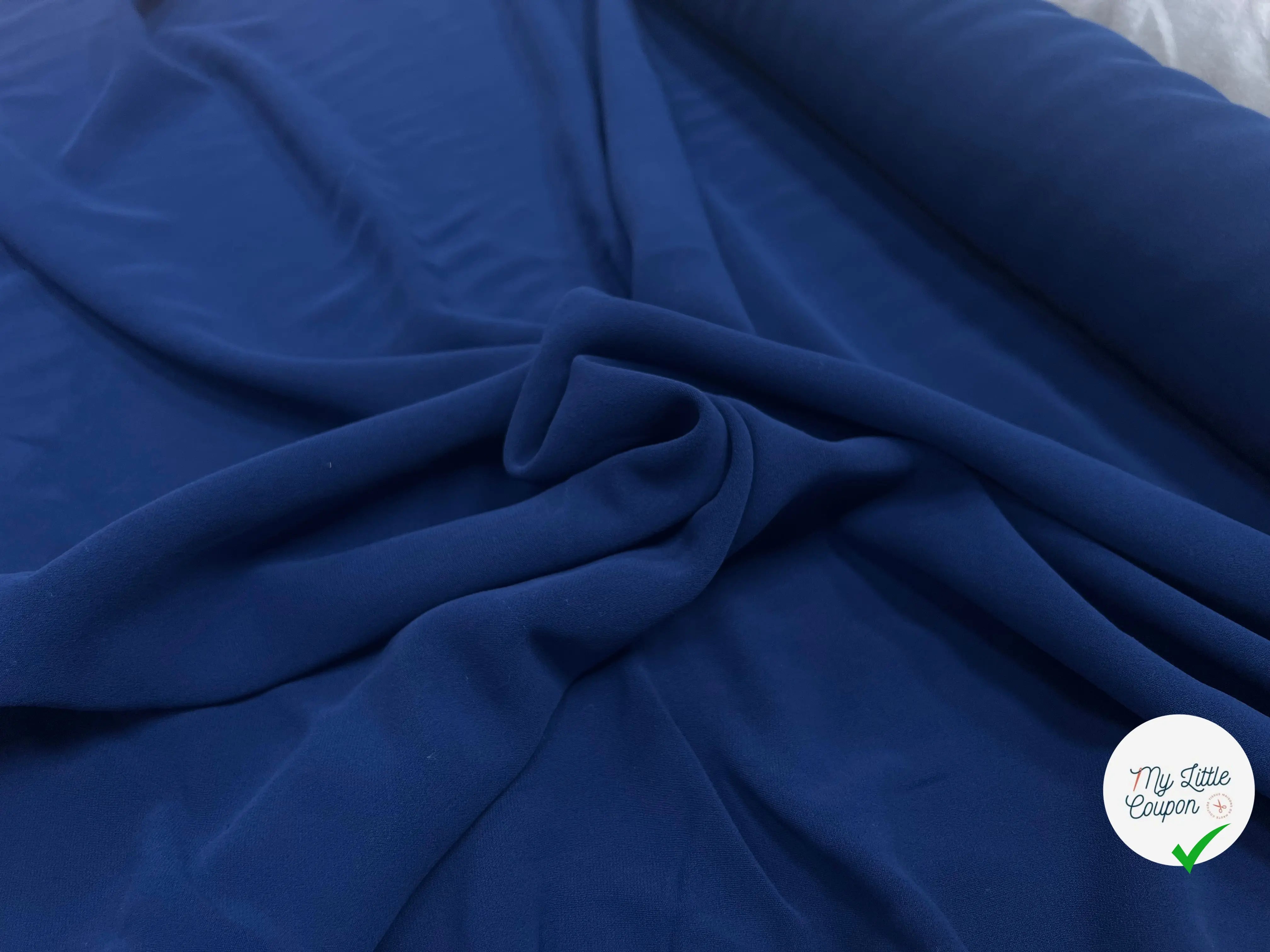 GABARDINE DE COTON BLEU ROI STRETCH - My Little Coupon