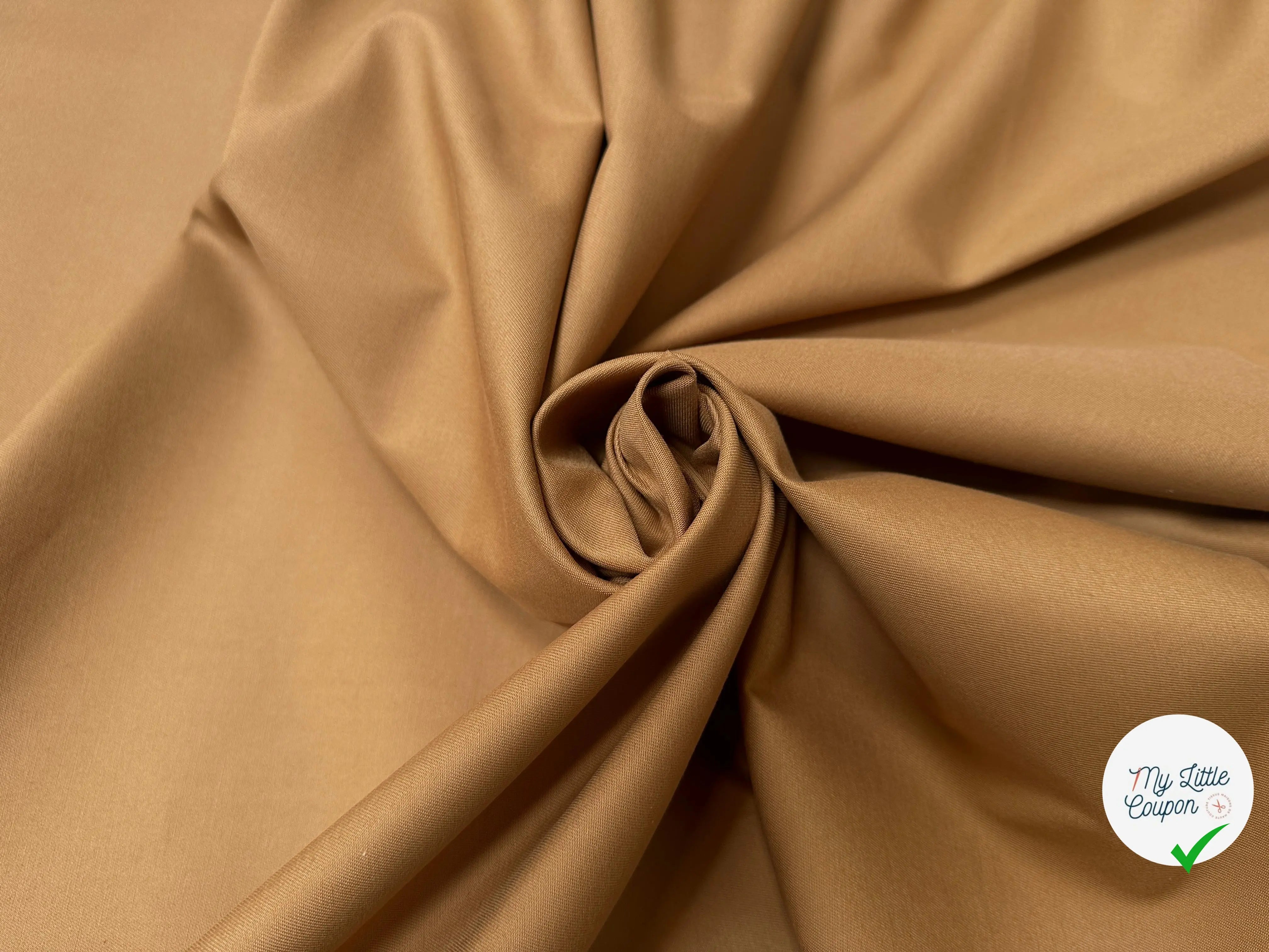 GABARDINE DE COTON CAMEL PRESTIGE ITALIE - My Little Coupon