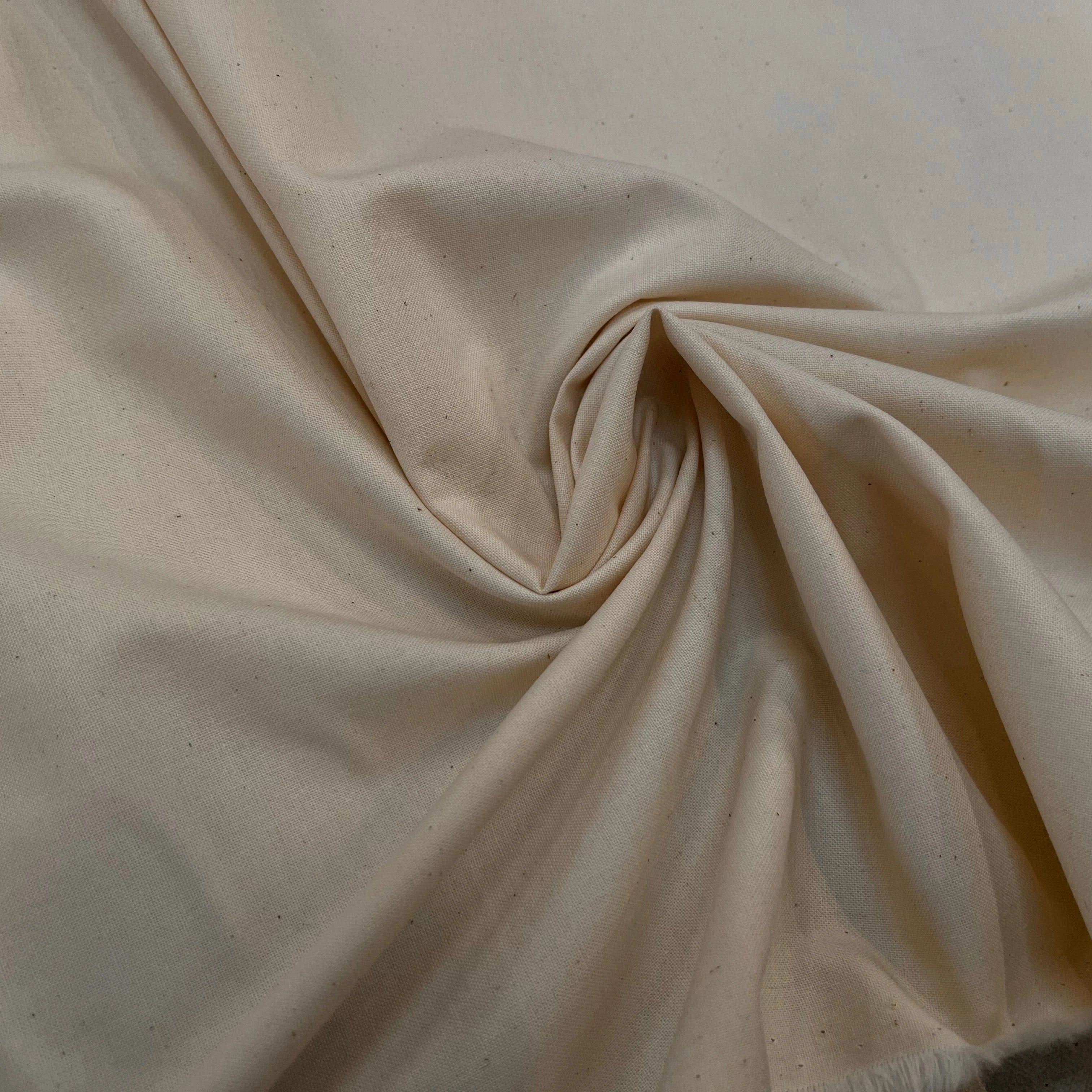 GABARDINE DE COTON DUVETEUX ÉCRU TOUT DOUX - My Little Coupon