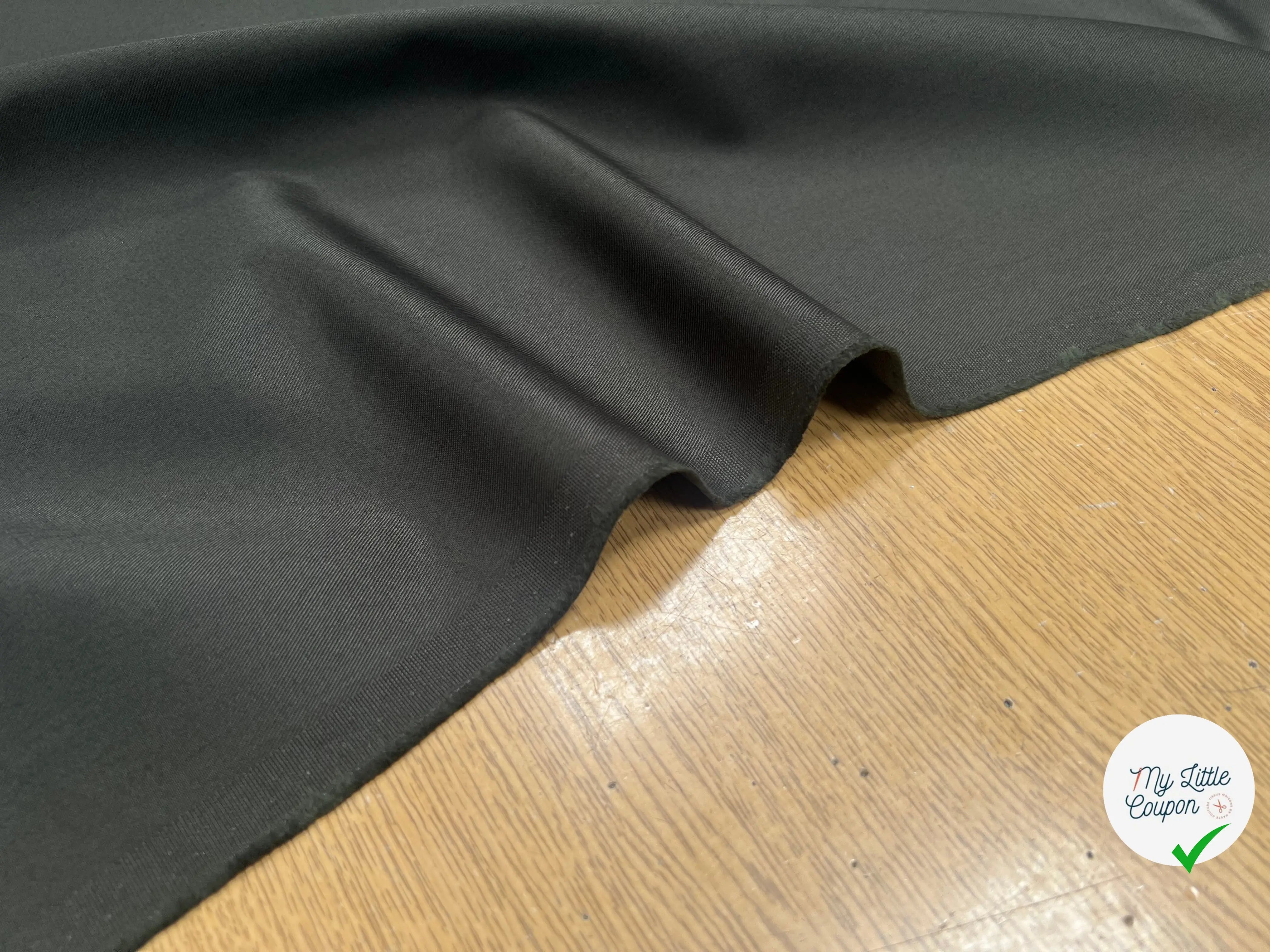 GABARDINE DE COTON FINEMENT SERGÉE KHAKI SUBLIME - My Little Coupon
