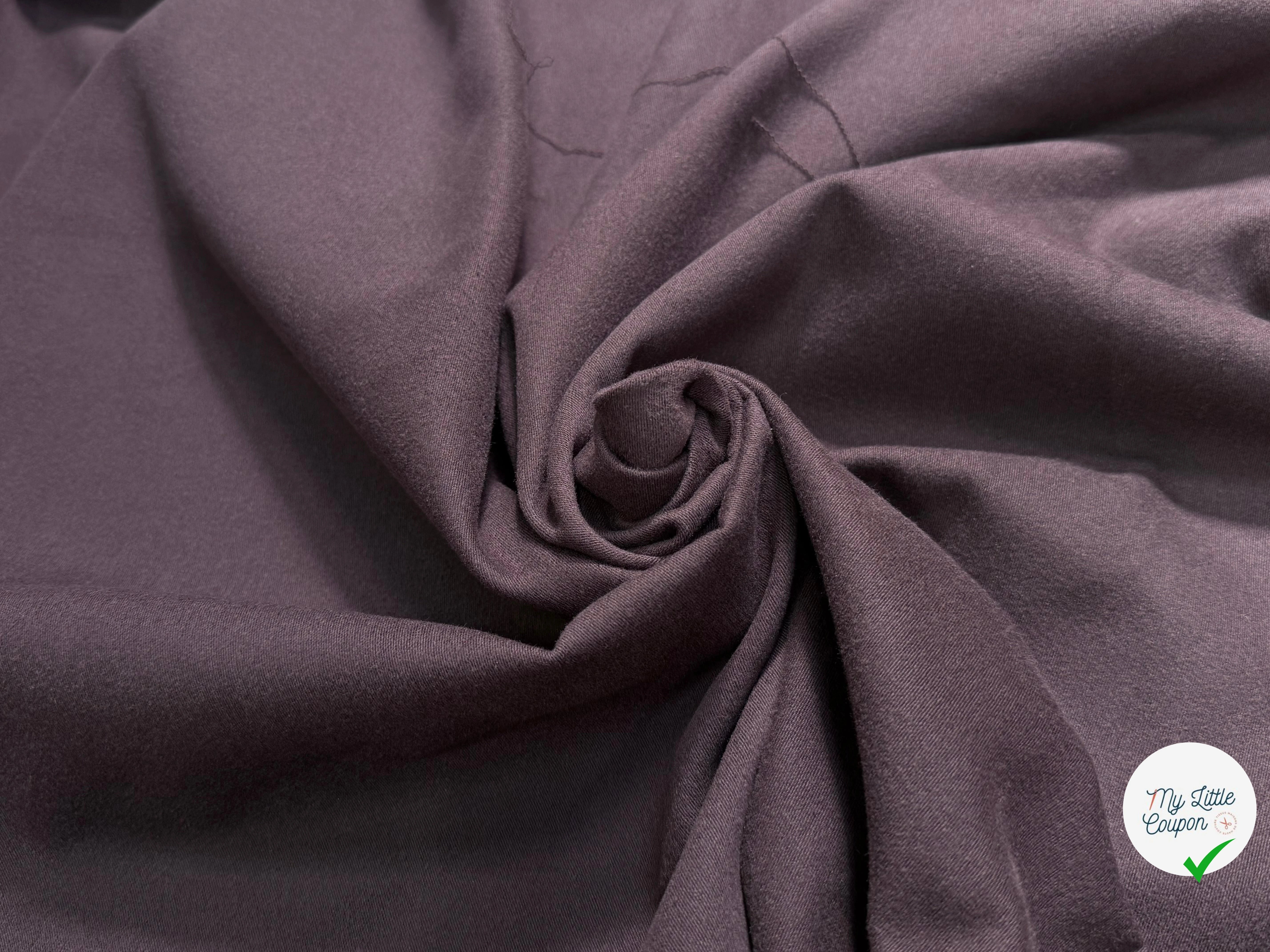 GABARDINE DE COTON GRATTÉE CHOCO BORDEAUX ULTRA BELLE - My Little Coupon