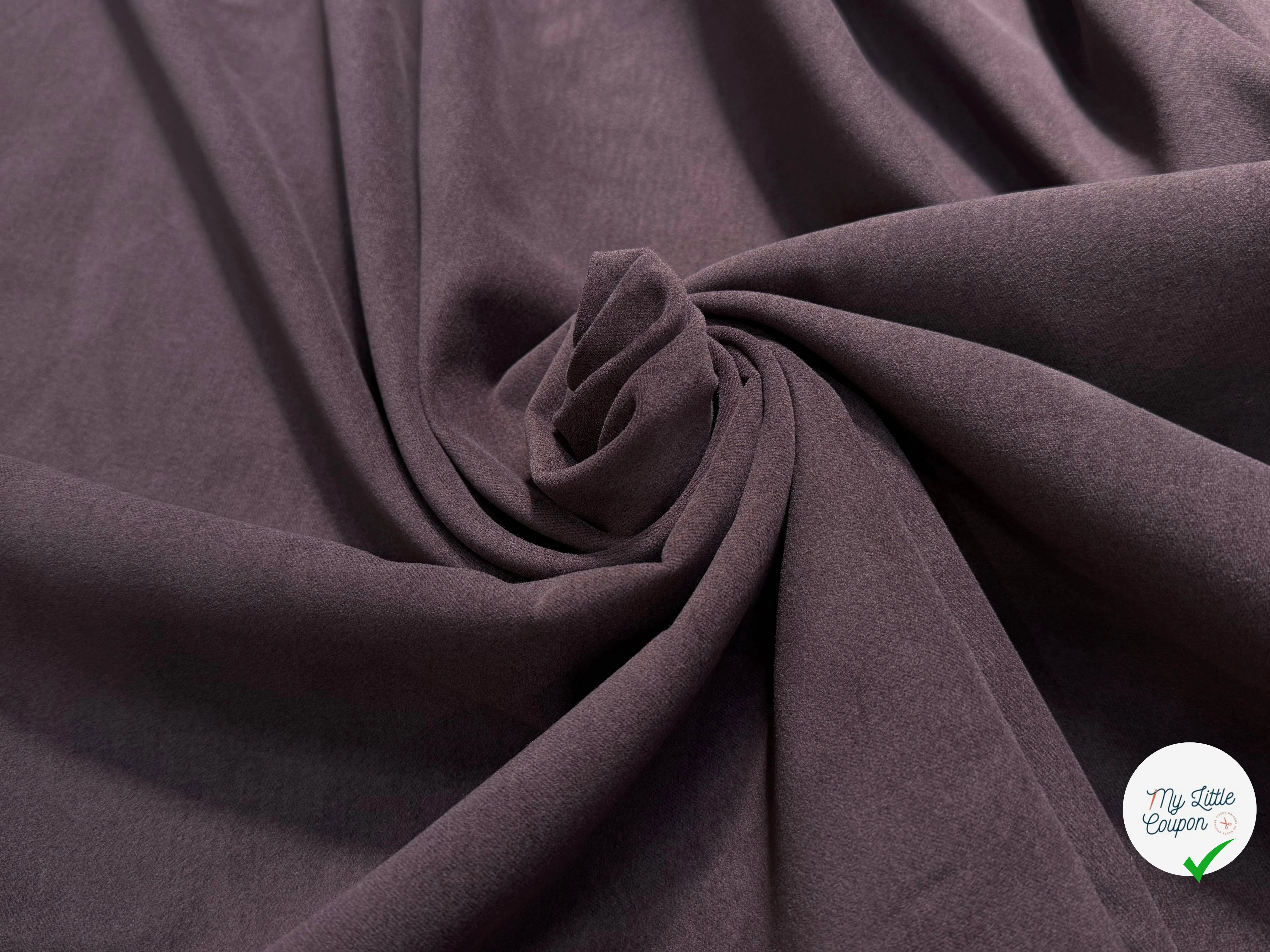 GABARDINE DE COTON GRATTÉE CHOCO BORDEAUX ULTRA BELLE - My Little Coupon