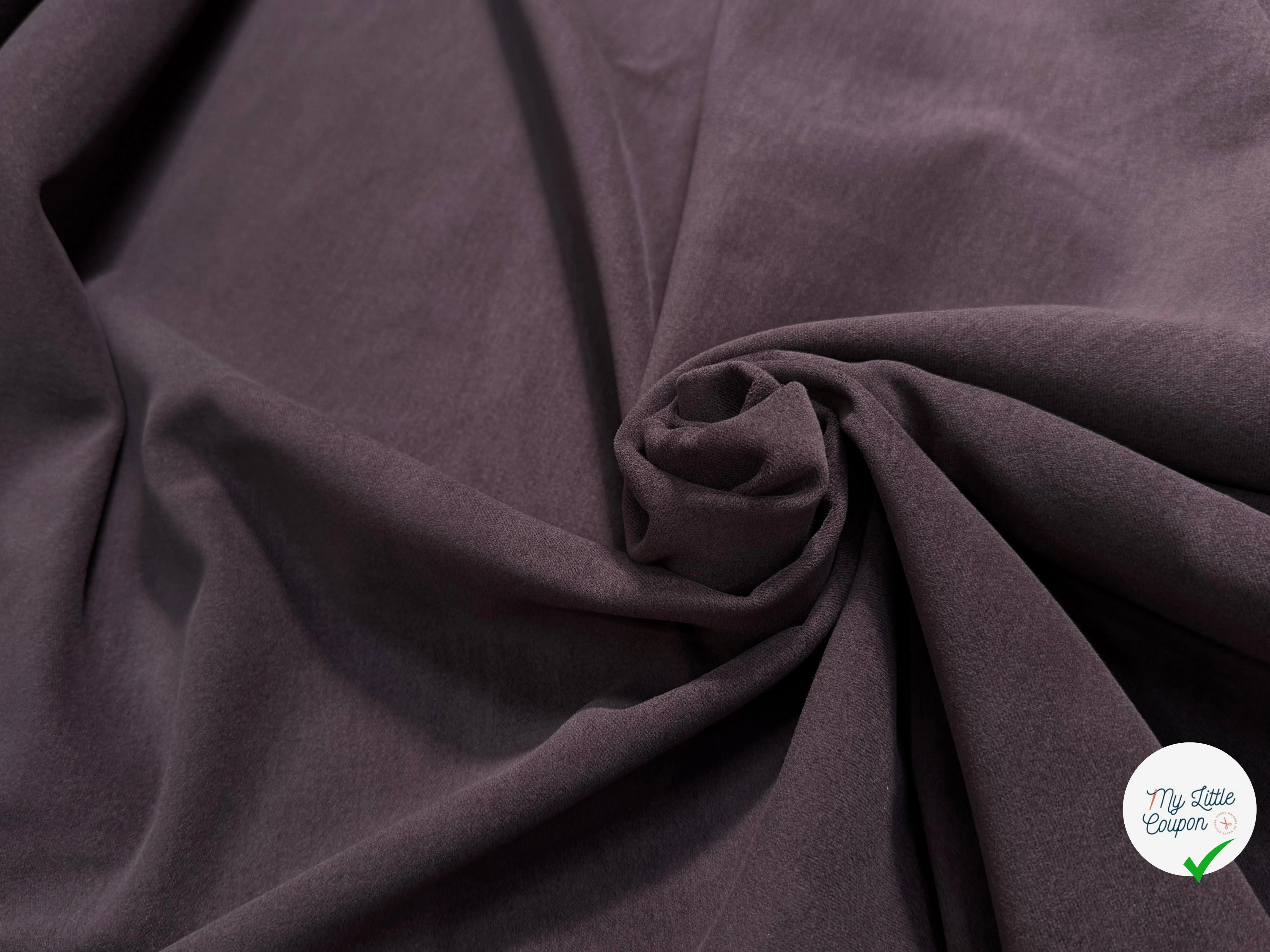 GABARDINE DE COTON GRATTÉE CHOCO BORDEAUX ULTRA BELLE - My Little Coupon