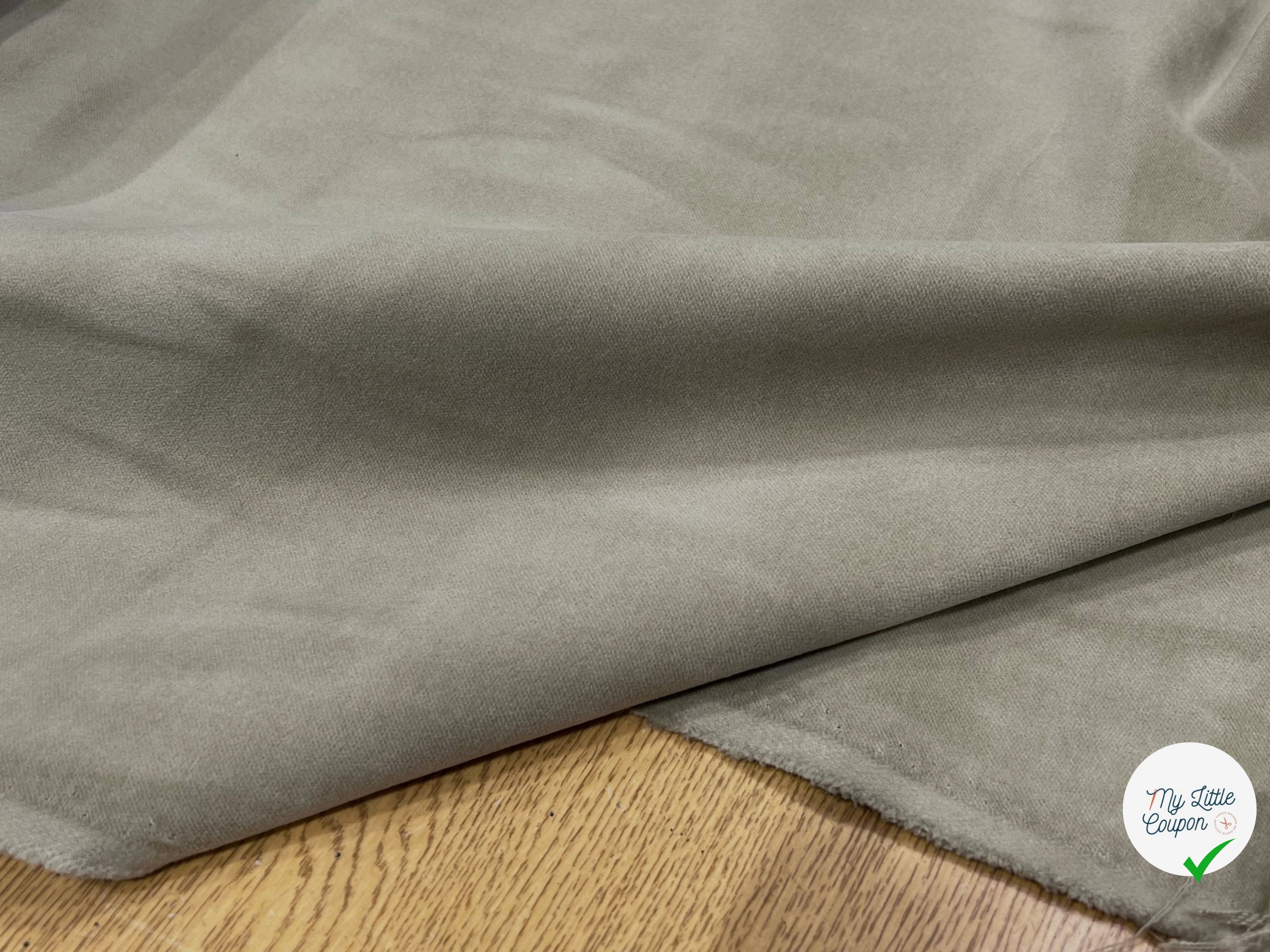 GABARDINE DE COTON GRATTÉE DUVETEUX LOURDE BEIGE 100% COTON 150CM - My Little Coupon