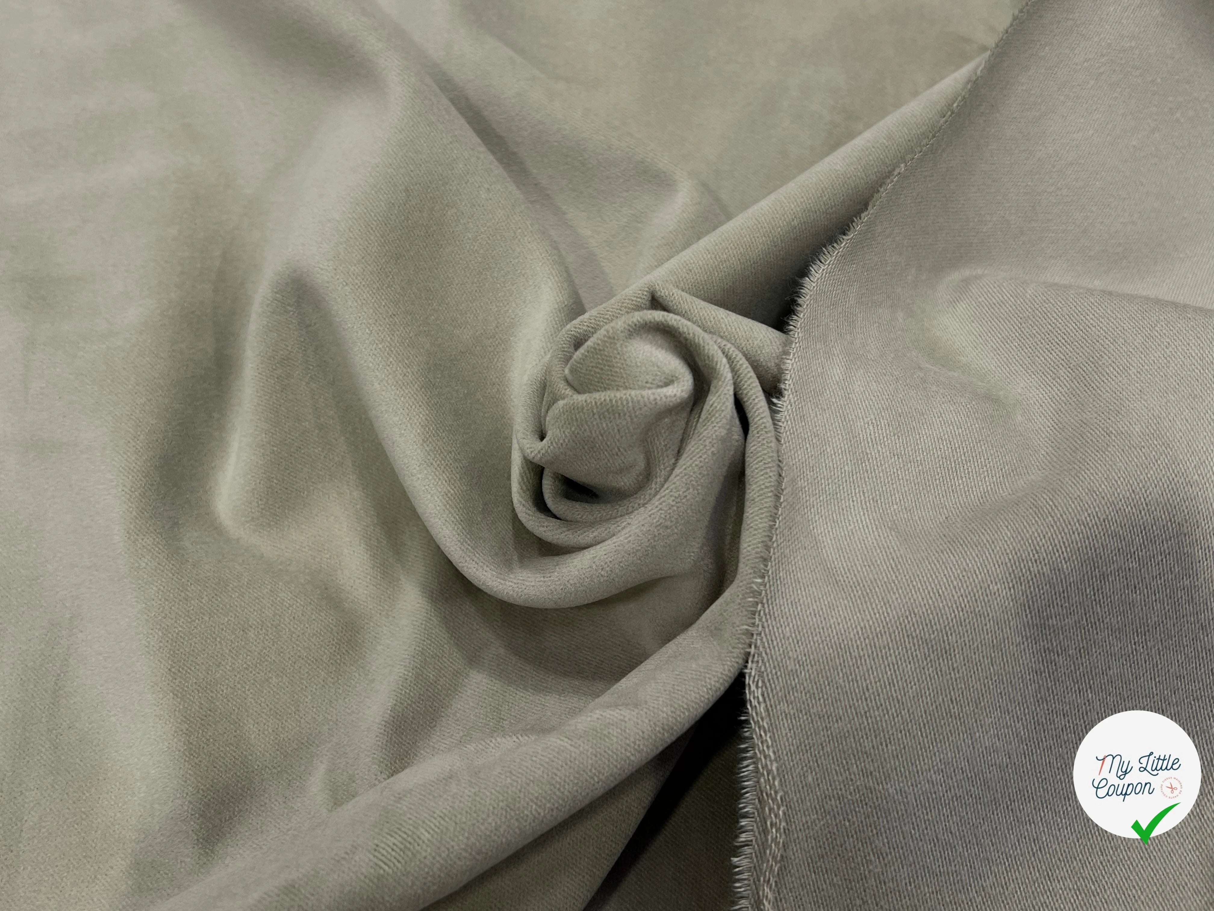 GABARDINE DE COTON GRATTÉE DUVETEUX LOURDE BEIGE 100% COTON 150CM - My Little Coupon