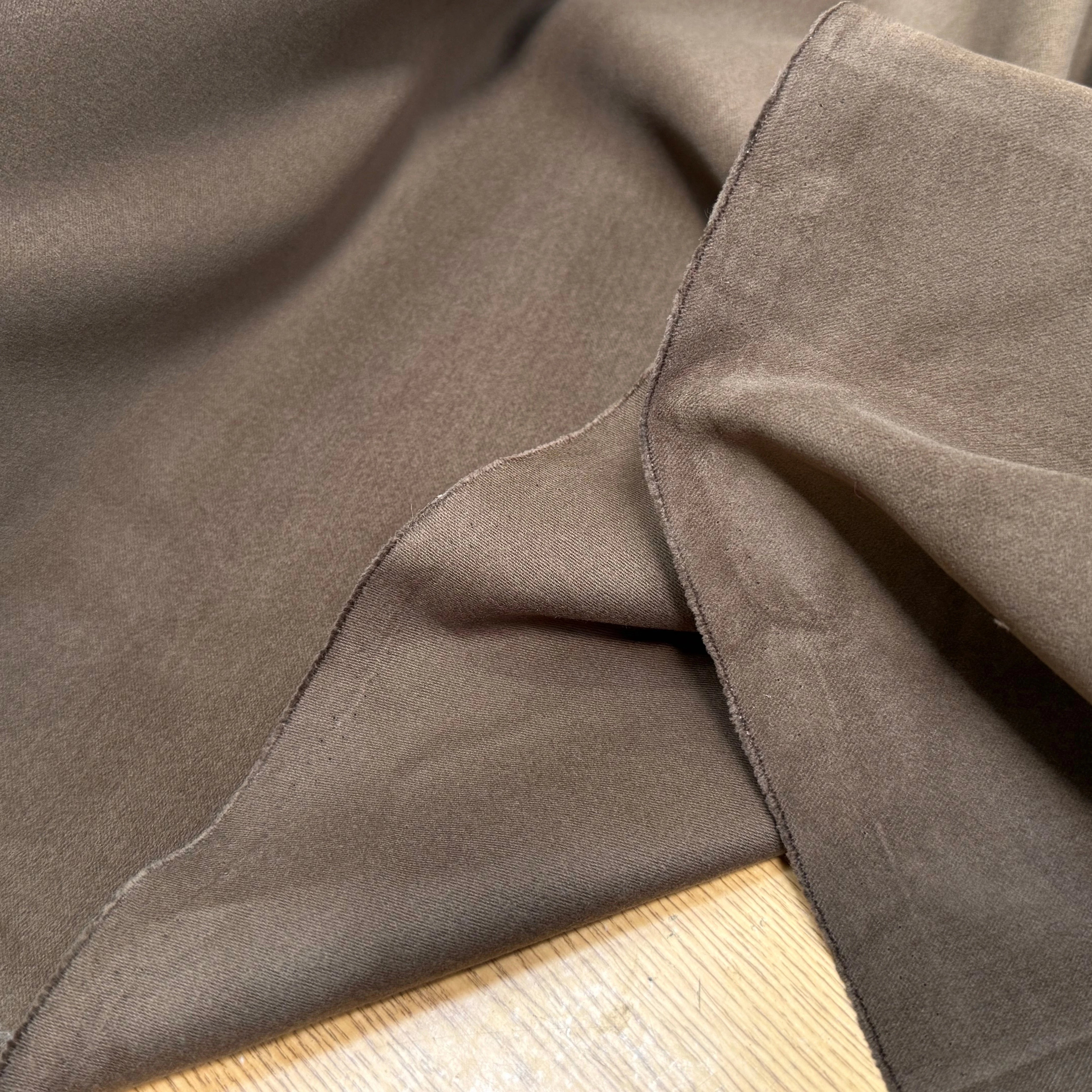 GABARDINE DE COTON GRATTÉE ULTRA BELLE CHOCO CARAMEL - My Little Coupon