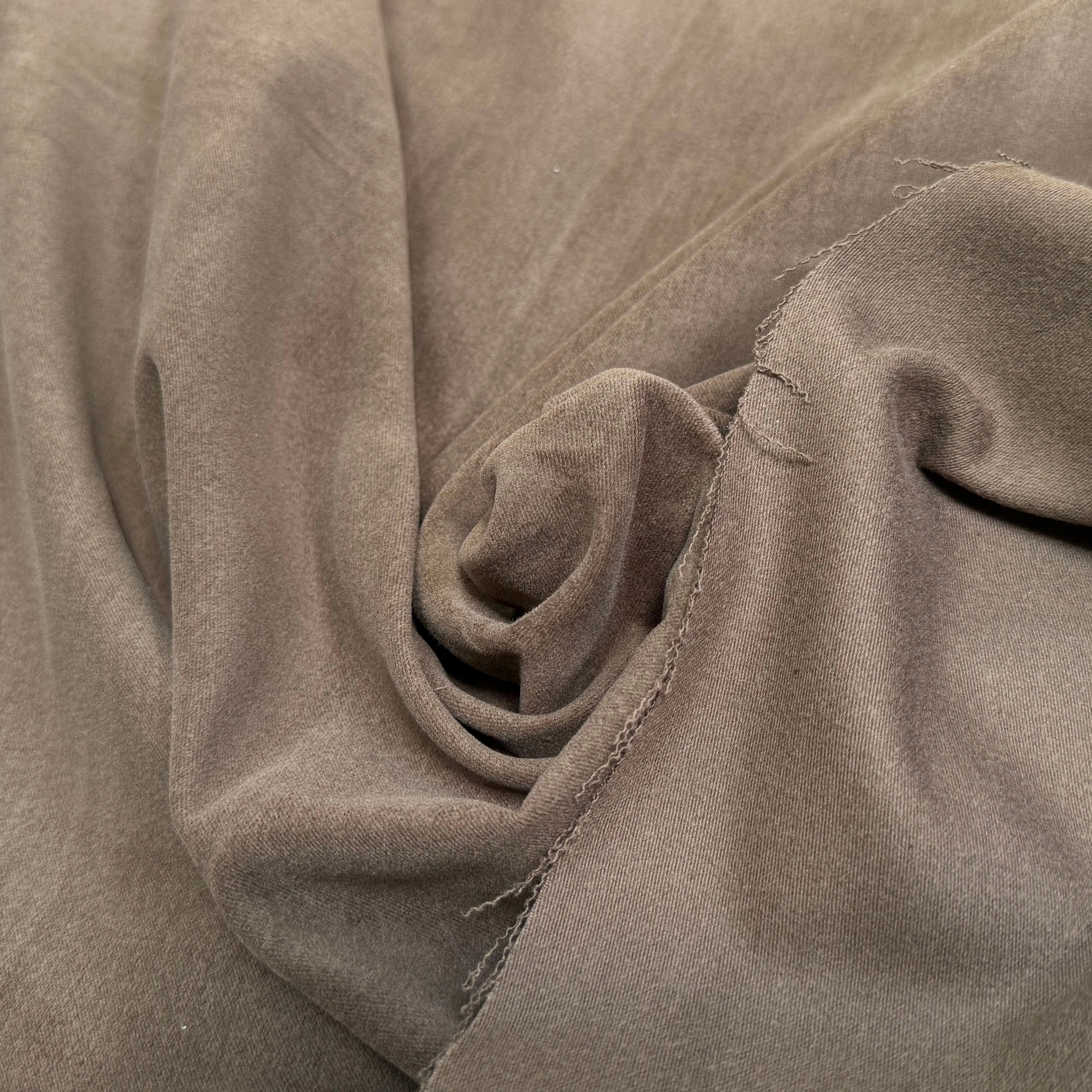 GABARDINE DE COTON GRATTÉE ULTRA BELLE CHOCO CARAMEL - My Little Coupon