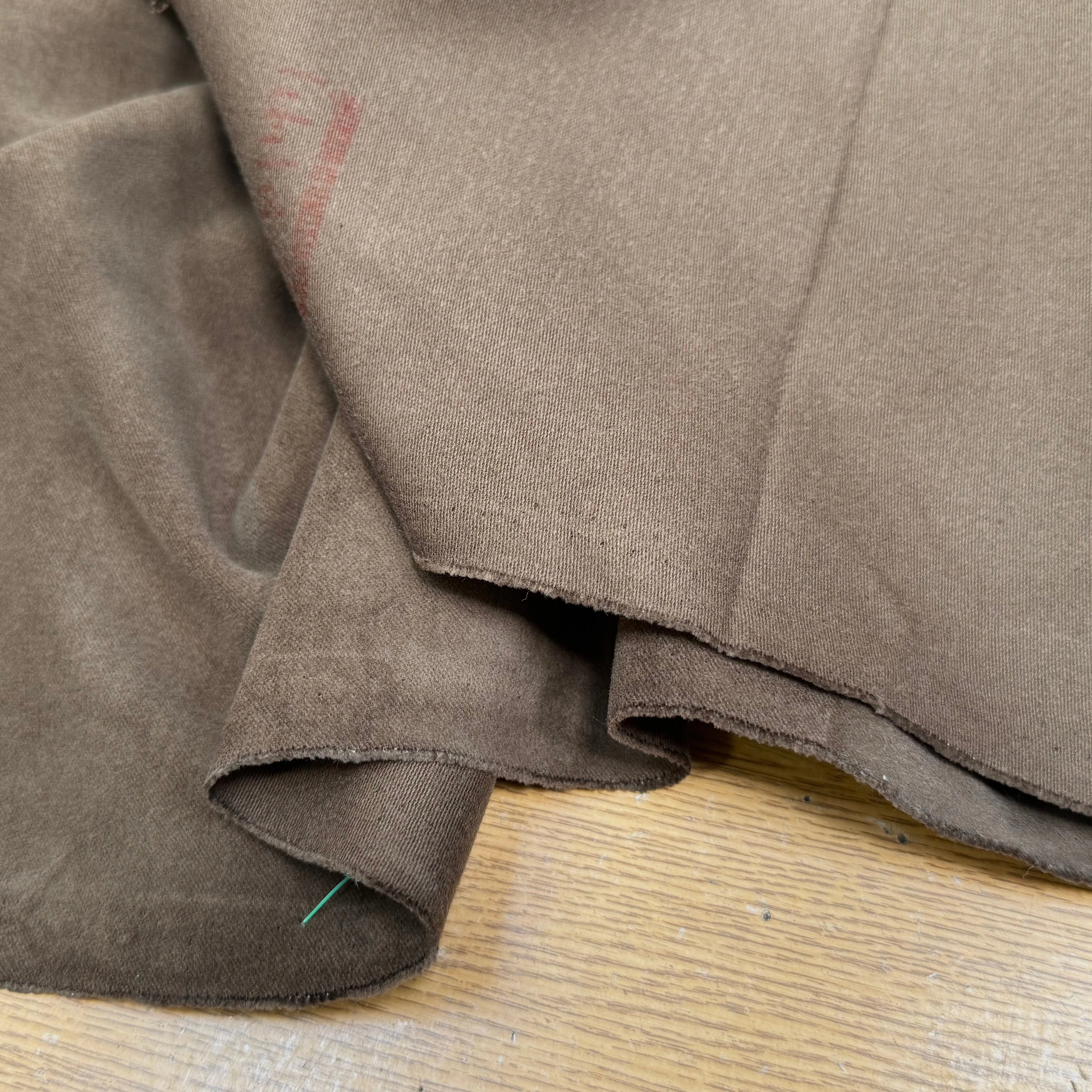 GABARDINE DE COTON GRATTÉE ULTRA BELLE CHOCO CARAMEL - My Little Coupon