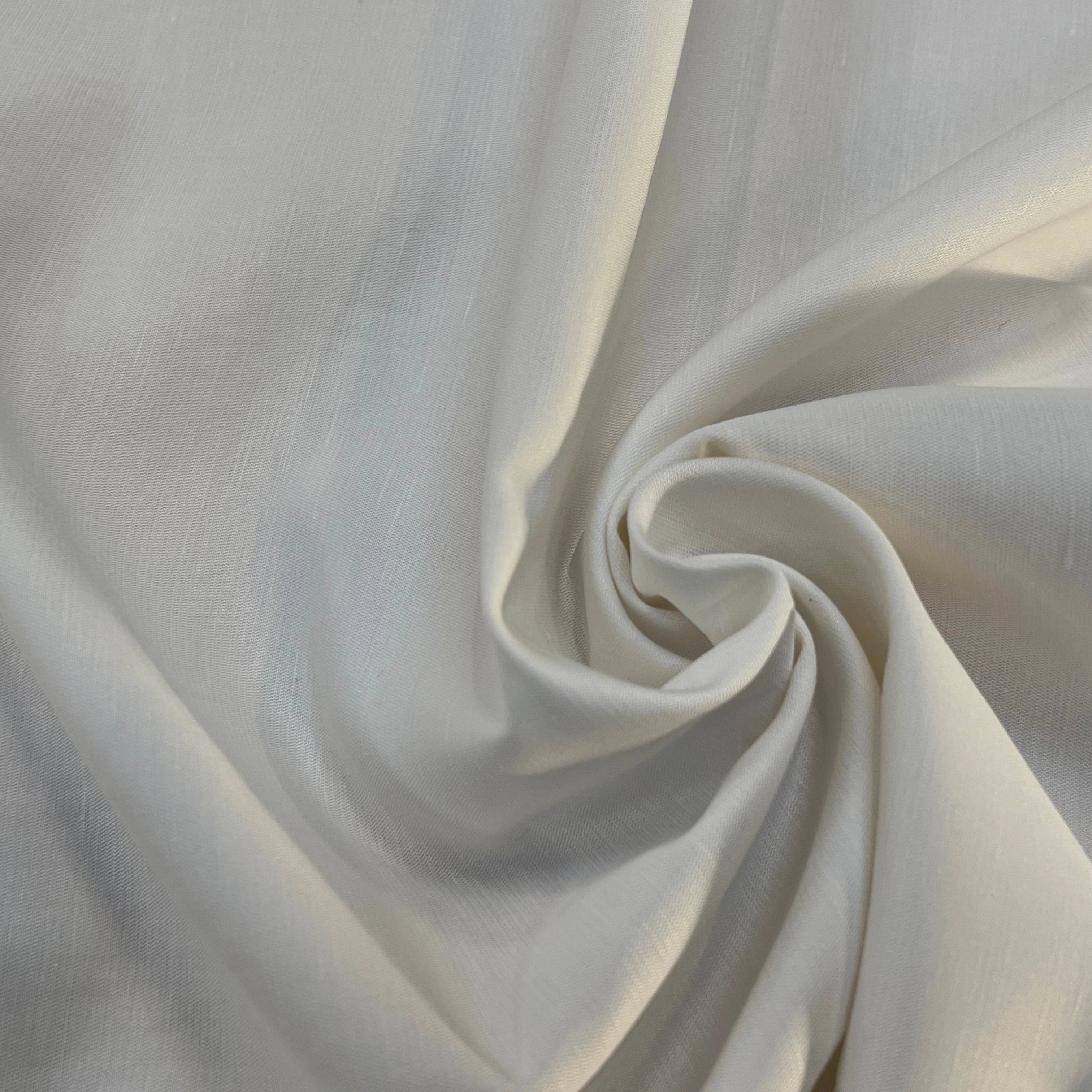 GABARDINE DE COTON LÉGER BLANC 100% COTON 160CM - My Little Coupon