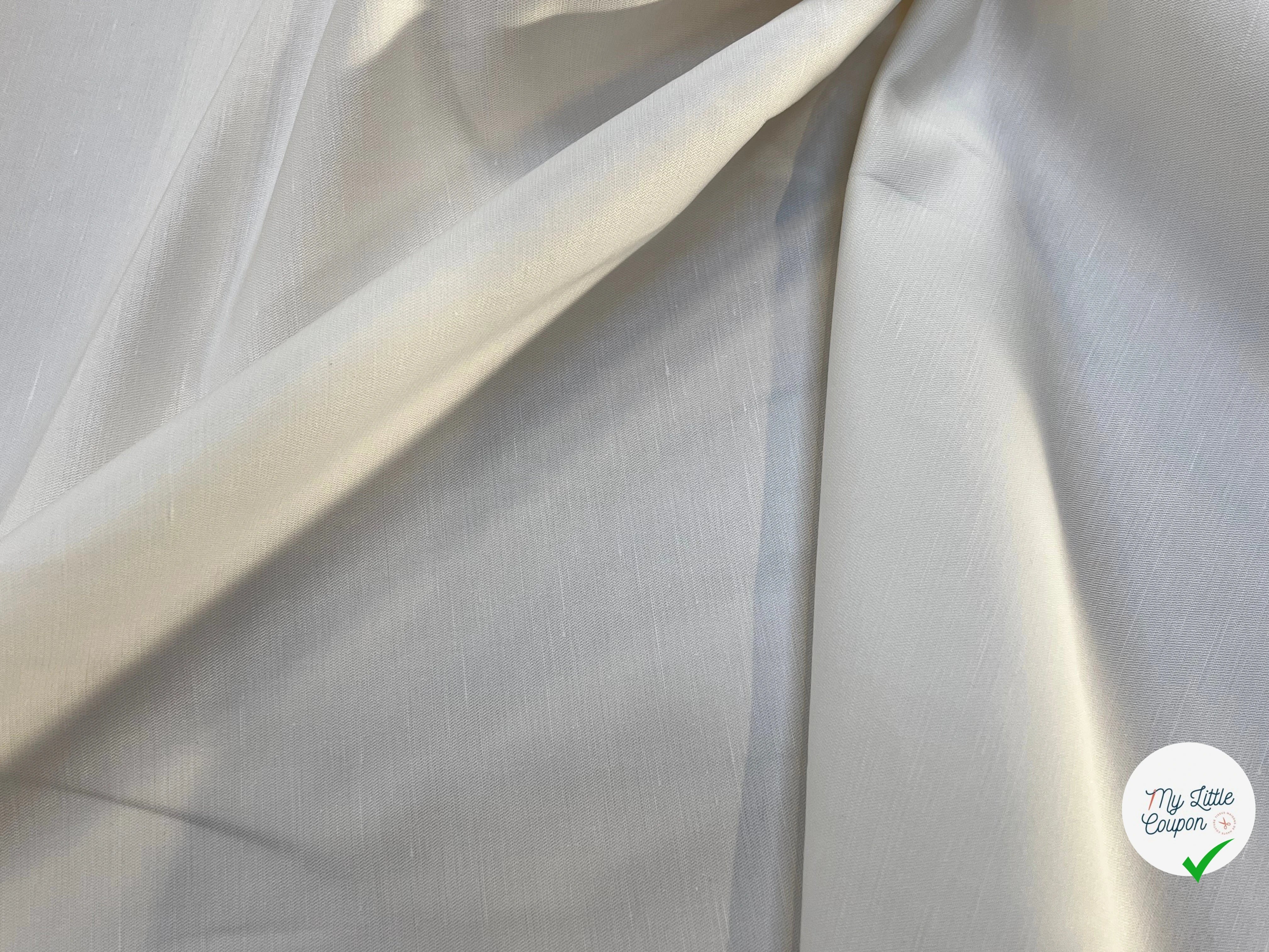 GABARDINE DE COTON LÉGER BLANC 100% COTON 160CM - My Little Coupon