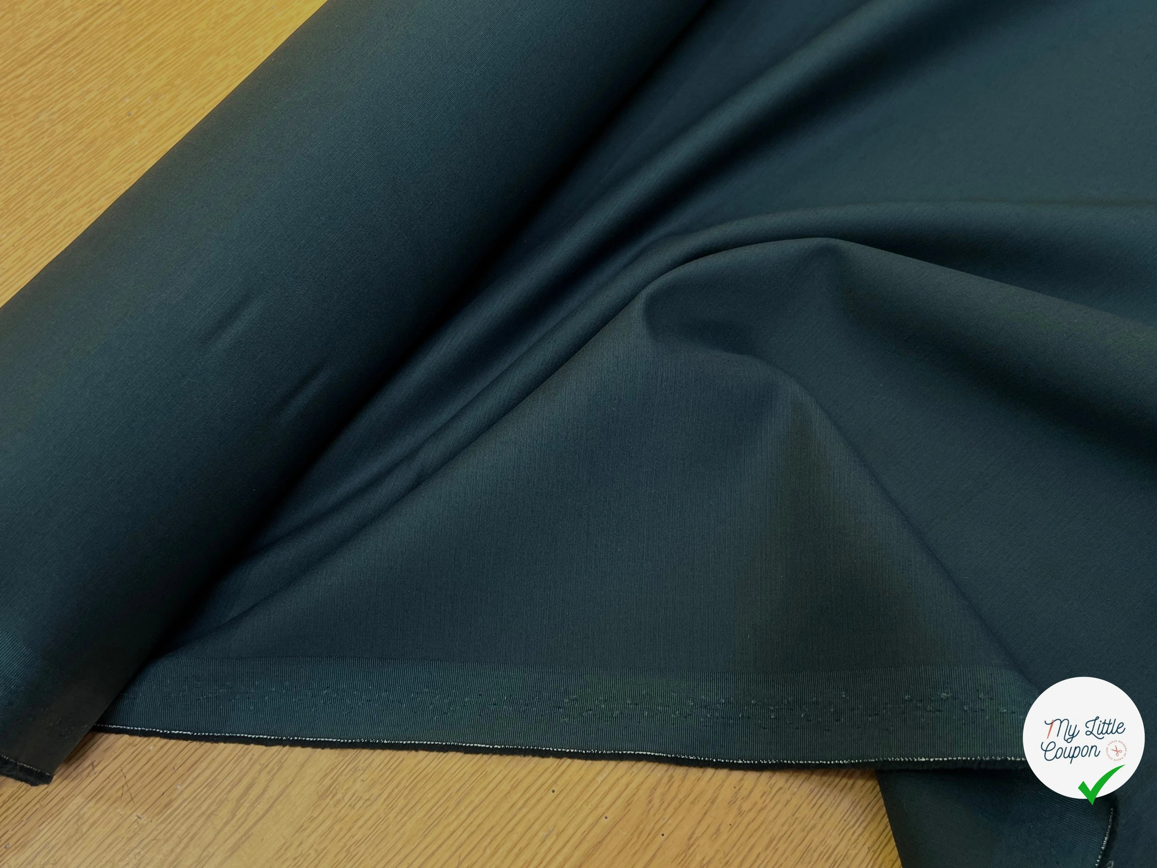 GABARDINE DE COTON LOURDE BELLE FINITION VERT FORÊT - My Little Coupon