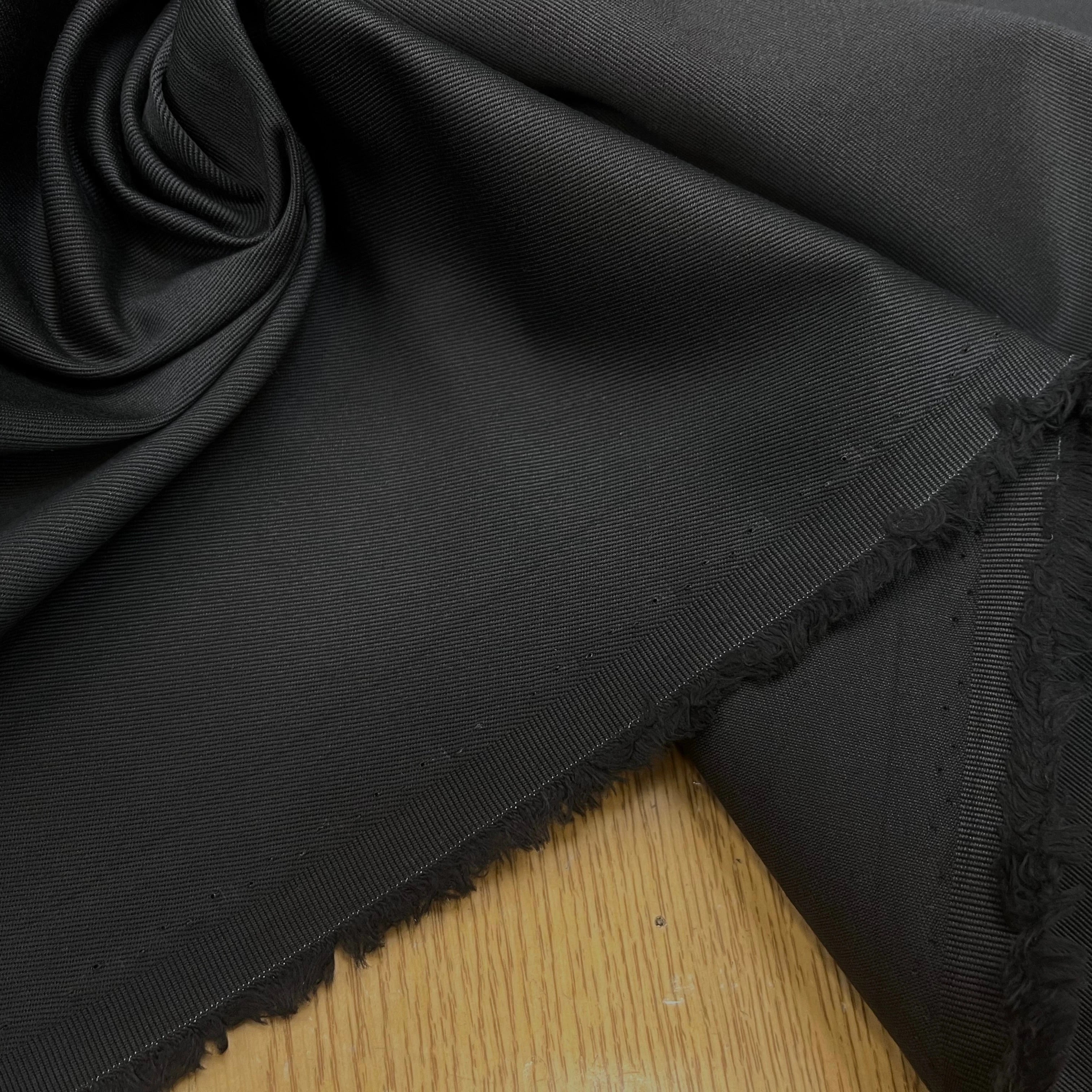 GABARDINE DE COTON LOURDE CARBONE - My Little Coupon