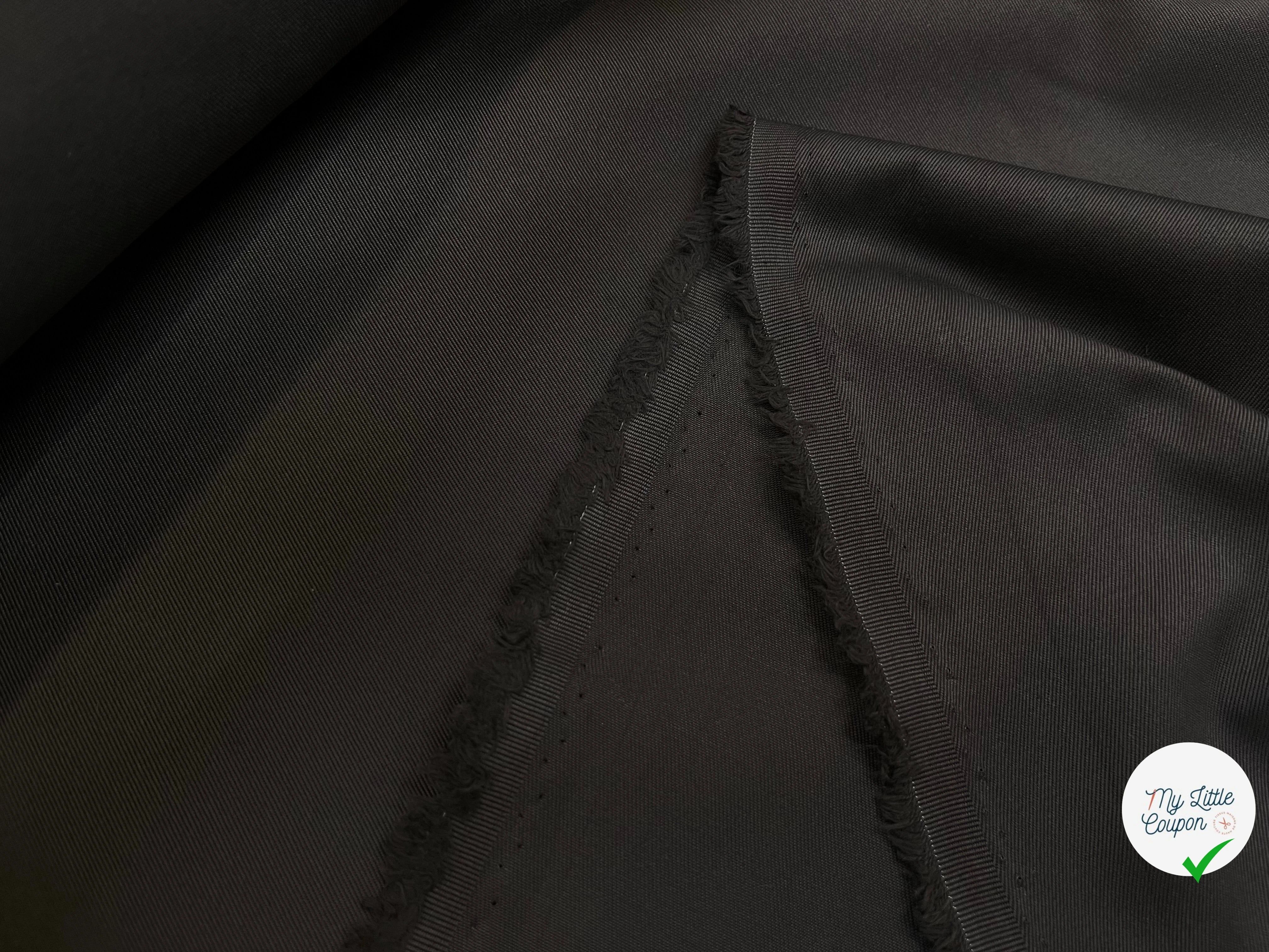 GABARDINE DE COTON LOURDE CARBONE - My Little Coupon