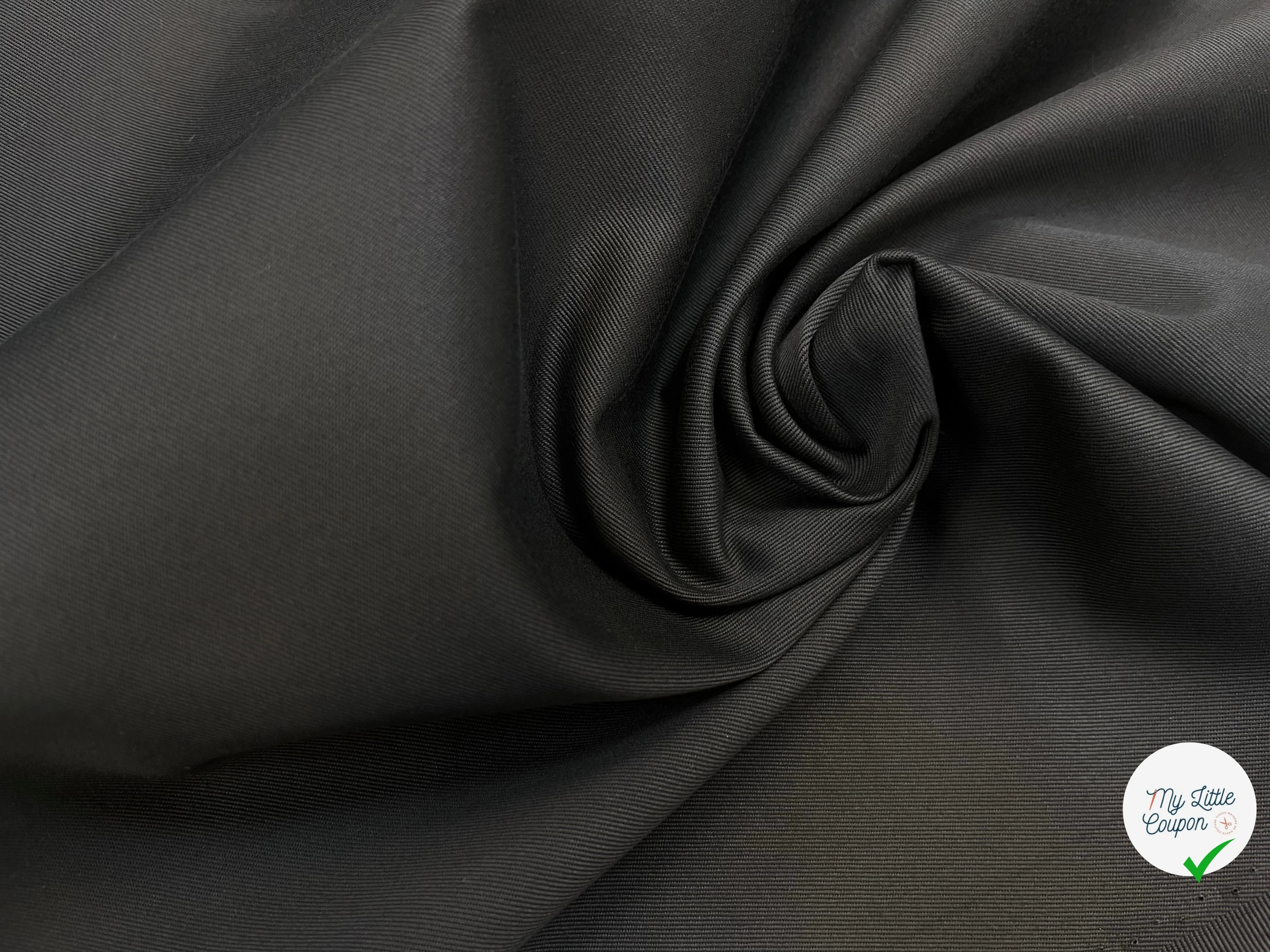 GABARDINE DE COTON LOURDE CARBONE - My Little Coupon