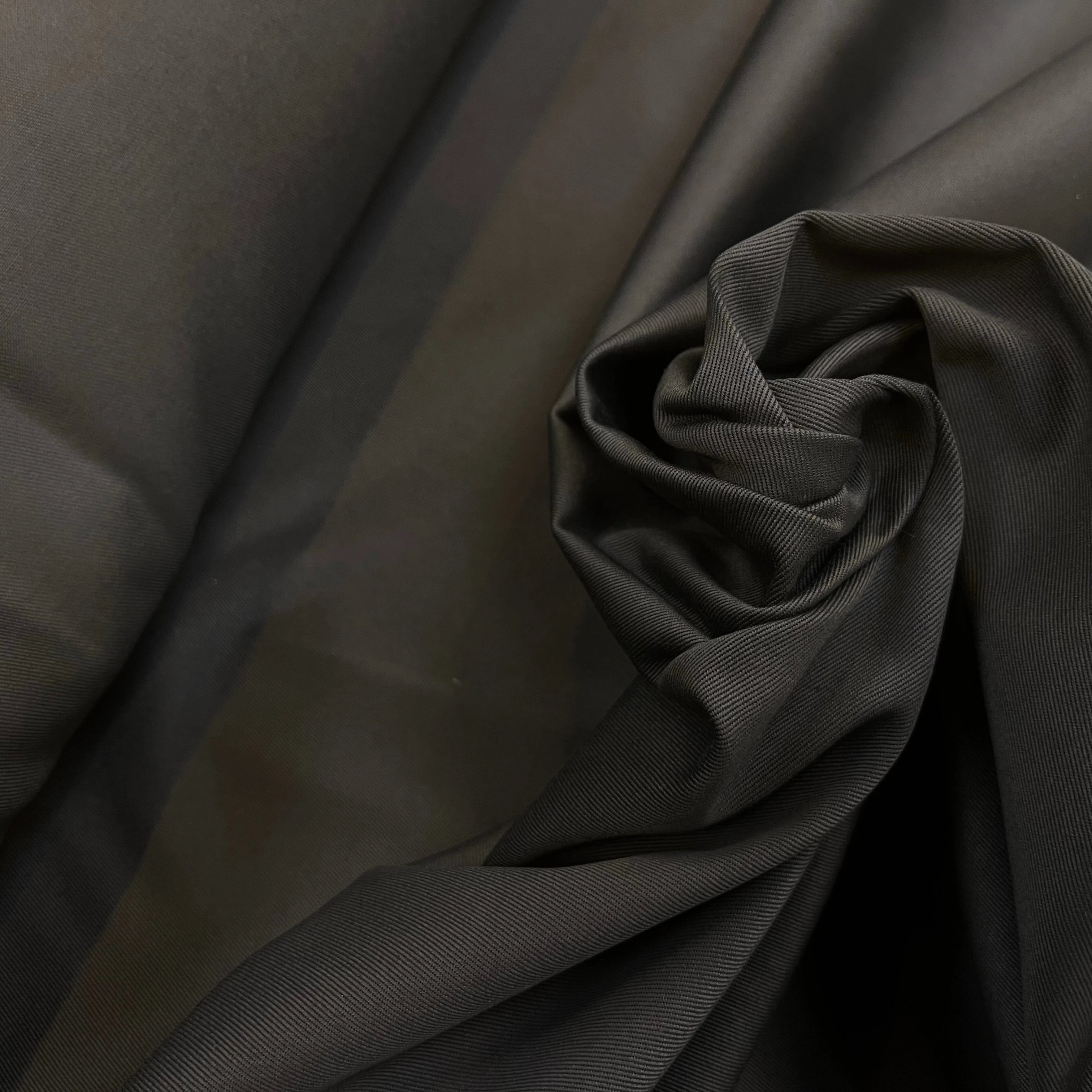 GABARDINE DE COTON LOURDE CARBONE - My Little Coupon