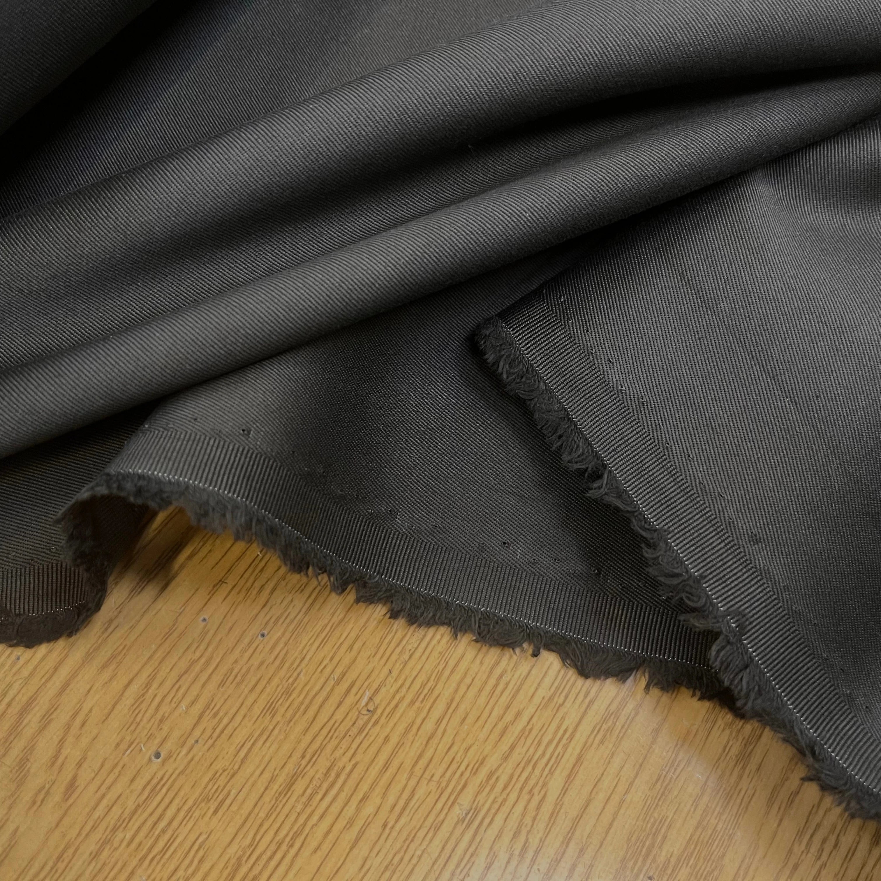 GABARDINE DE COTON LOURDE CARBONE - My Little Coupon