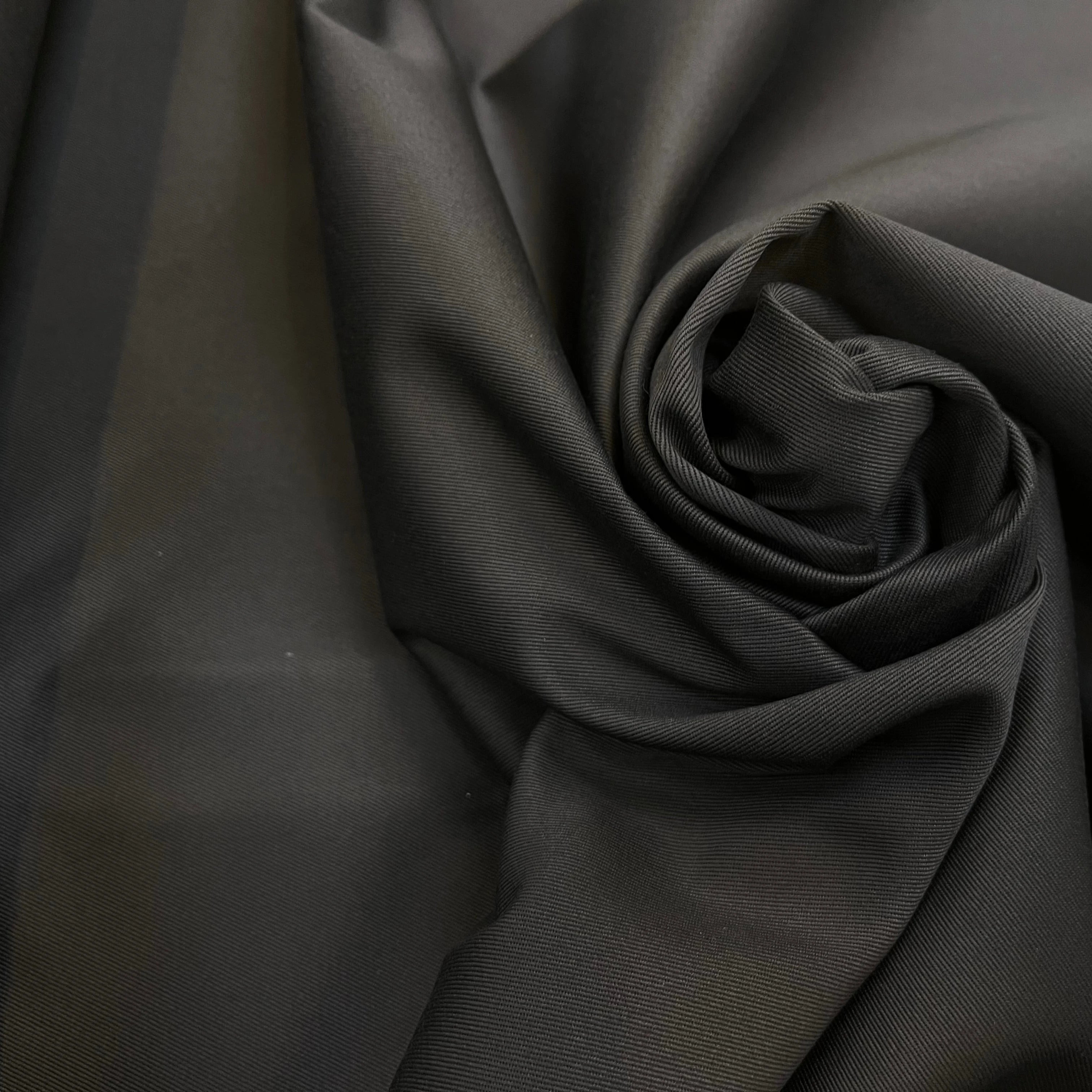 GABARDINE DE COTON LOURDE CARBONE - My Little Coupon