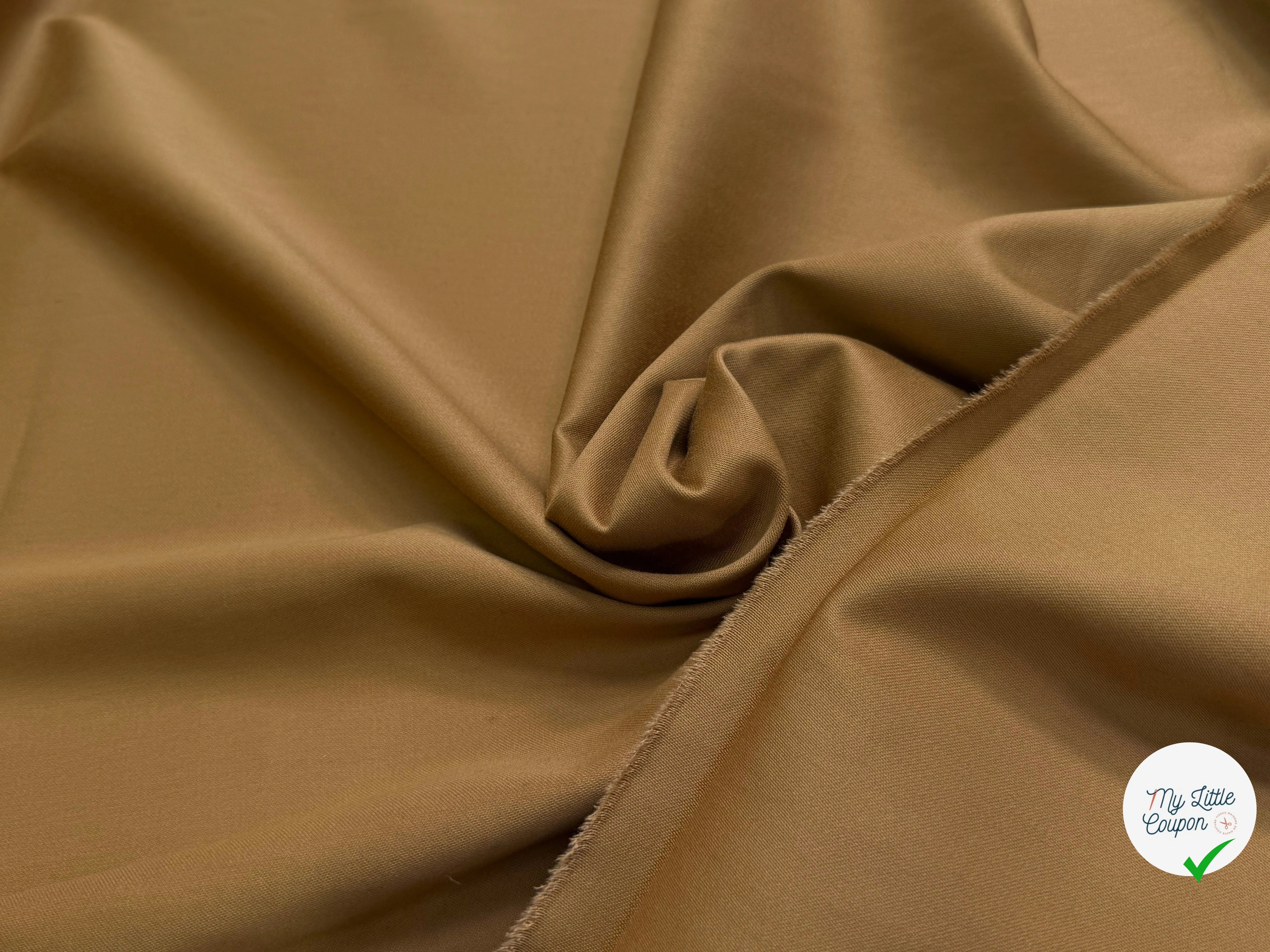 GABARDINE DE COTON LOURDE DEPERLANTE GOLD - My Little Coupon