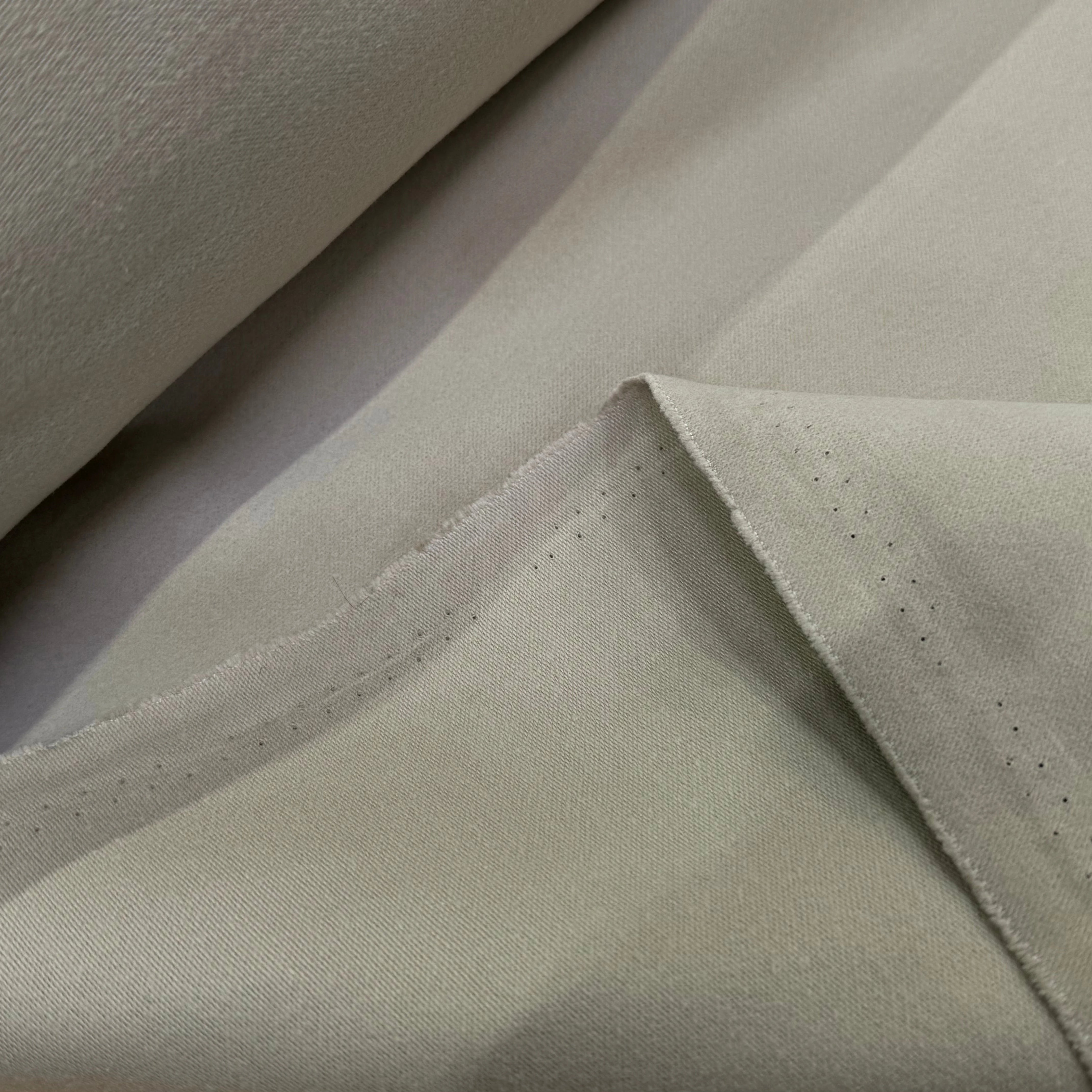 GABARDINE DE COTON LOURDE GRATÉE BEIGE TOUCHER DOUX - My Little Coupon