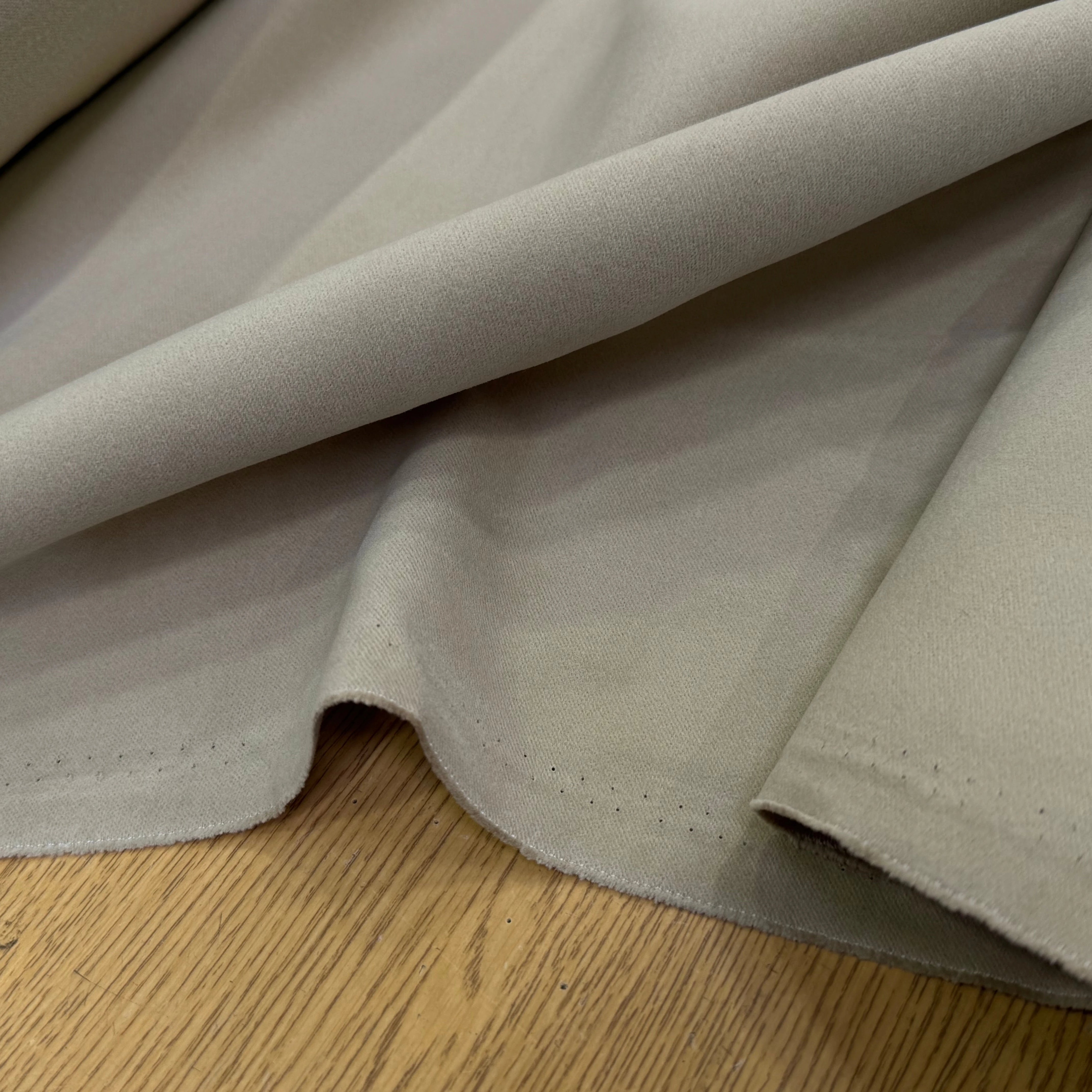 GABARDINE DE COTON LOURDE GRATÉE BEIGE TOUCHER DOUX - My Little Coupon