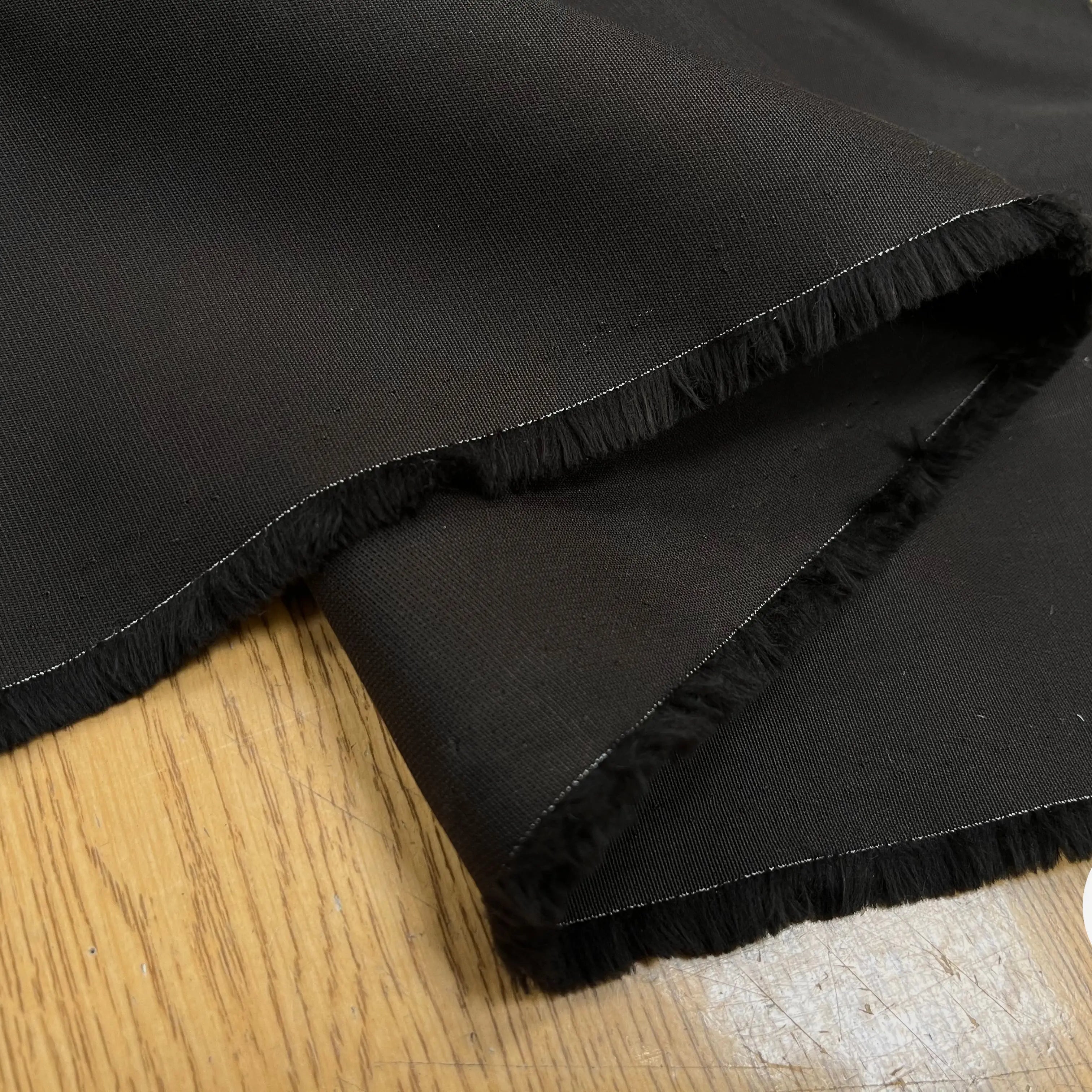 GABARDINE DE COTON LOURDE LEGREMENT STRETCH MUD BROWN - My Little Coupon