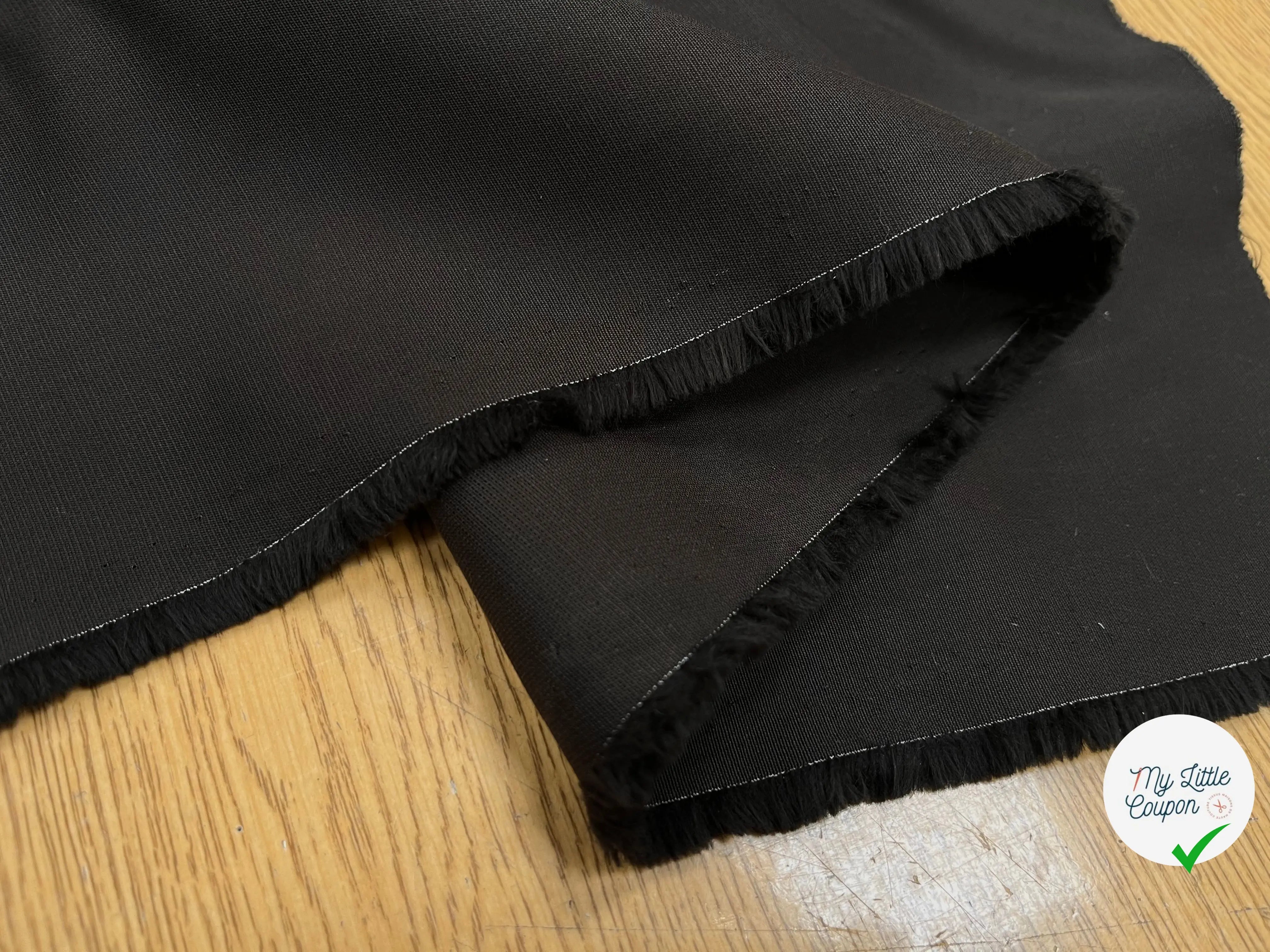 GABARDINE DE COTON LOURDE LEGREMENT STRETCH MUD BROWN - My Little Coupon