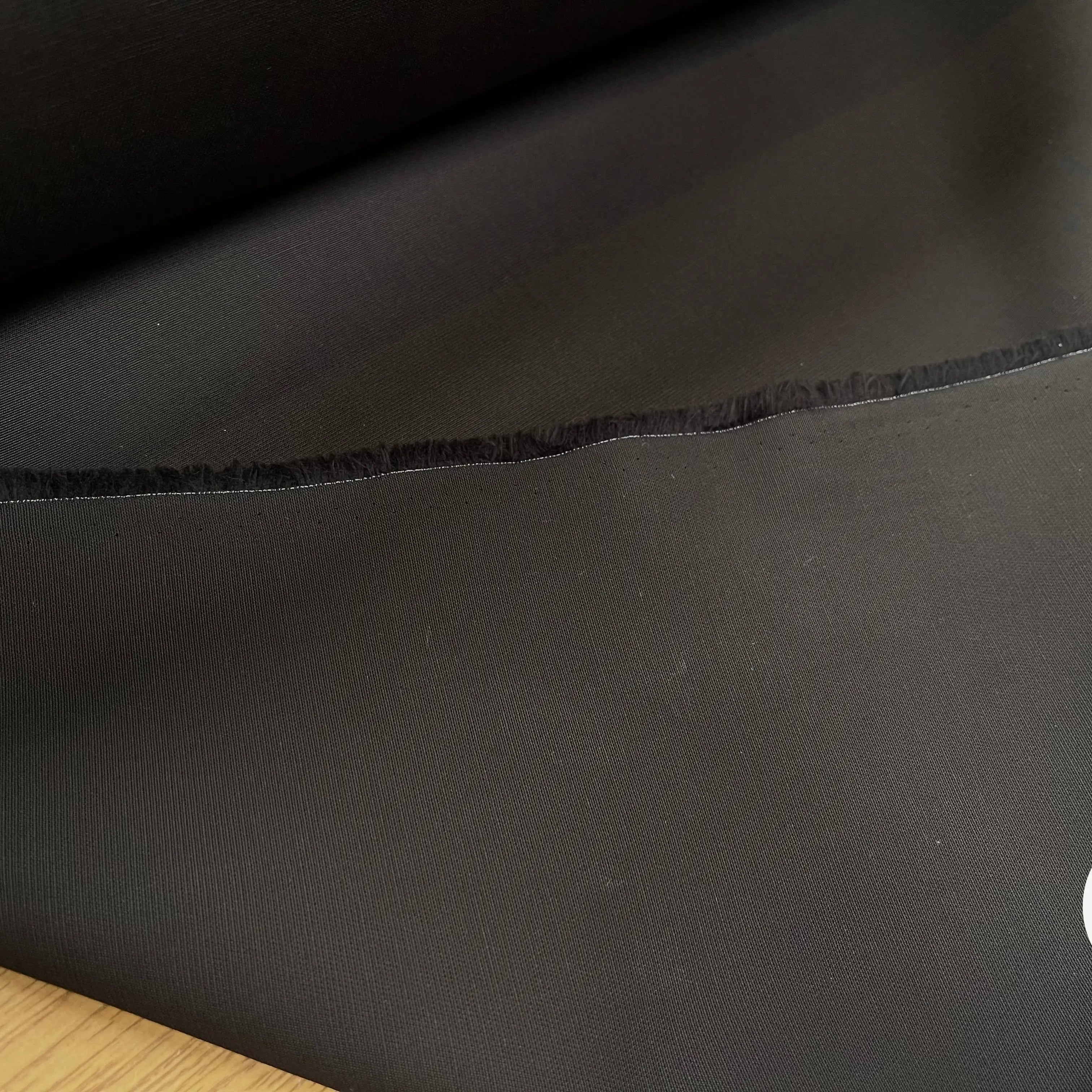 GABARDINE DE COTON LOURDE LEGREMENT STRETCH MUD BROWN - My Little Coupon