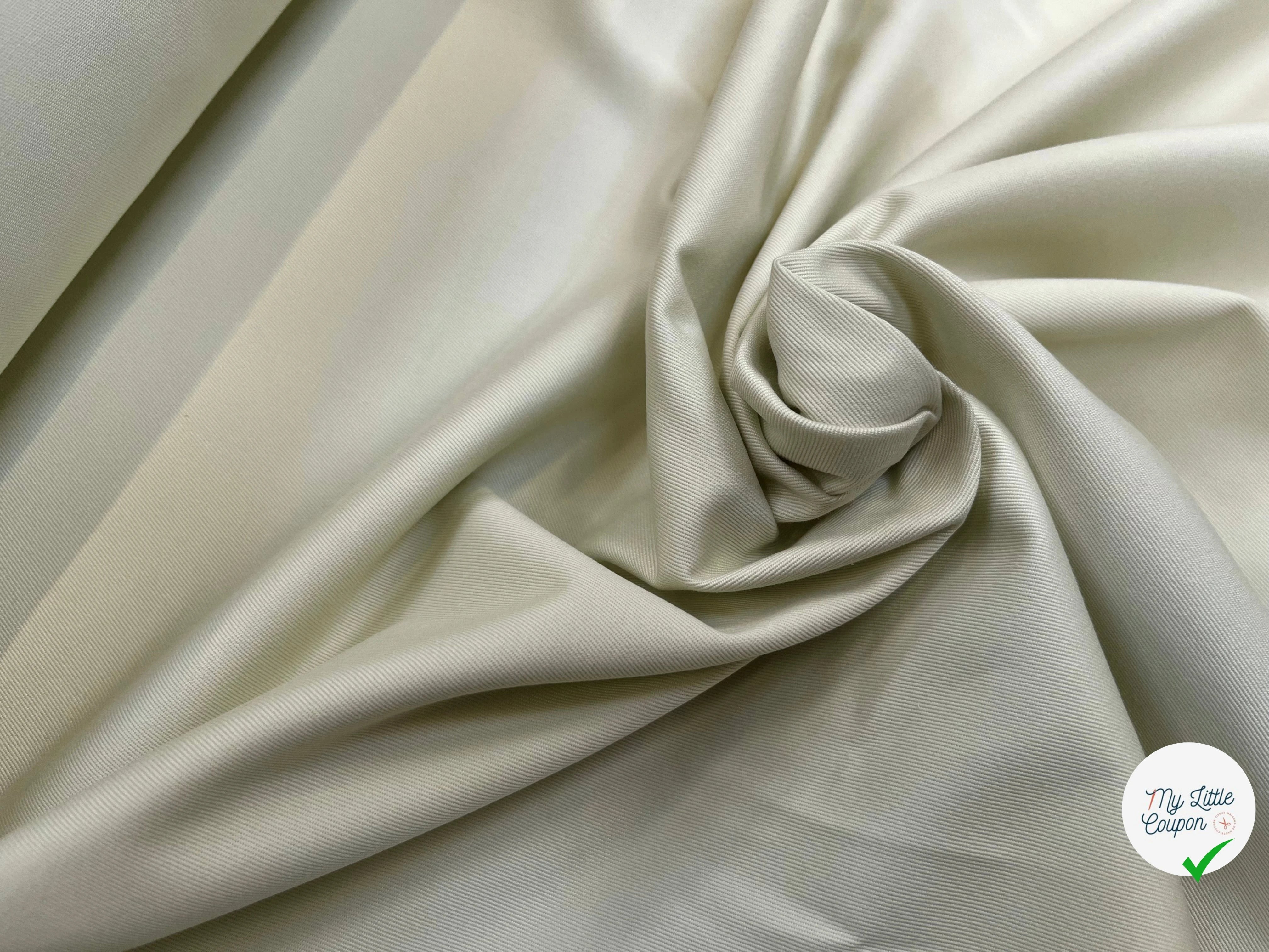 GABARDINE DE COTON LOURDE OYSTER - My Little Coupon