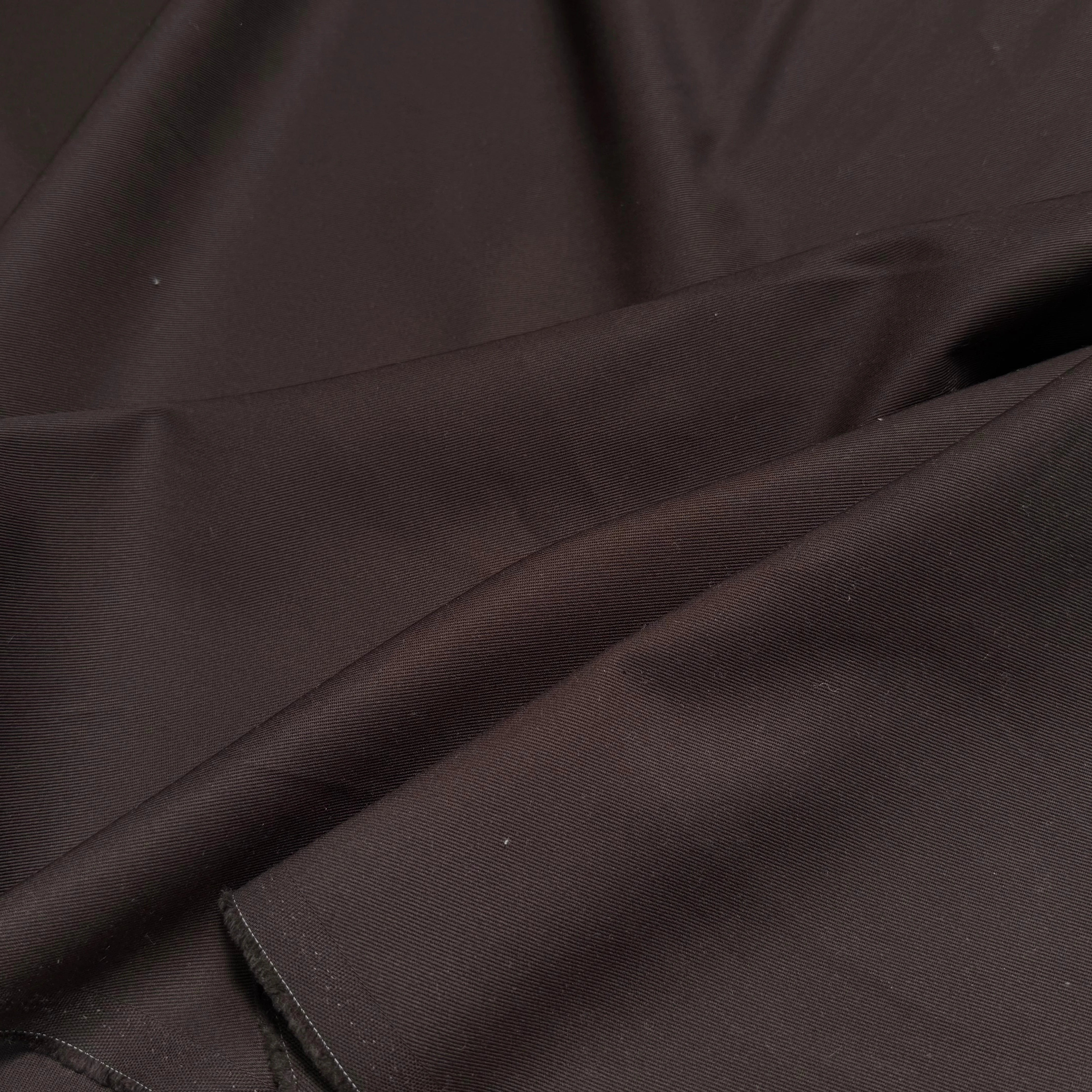 GABARDINE DE COTON LOURDE SERGÉE BELLE TENUE BROWN - My Little Coupon