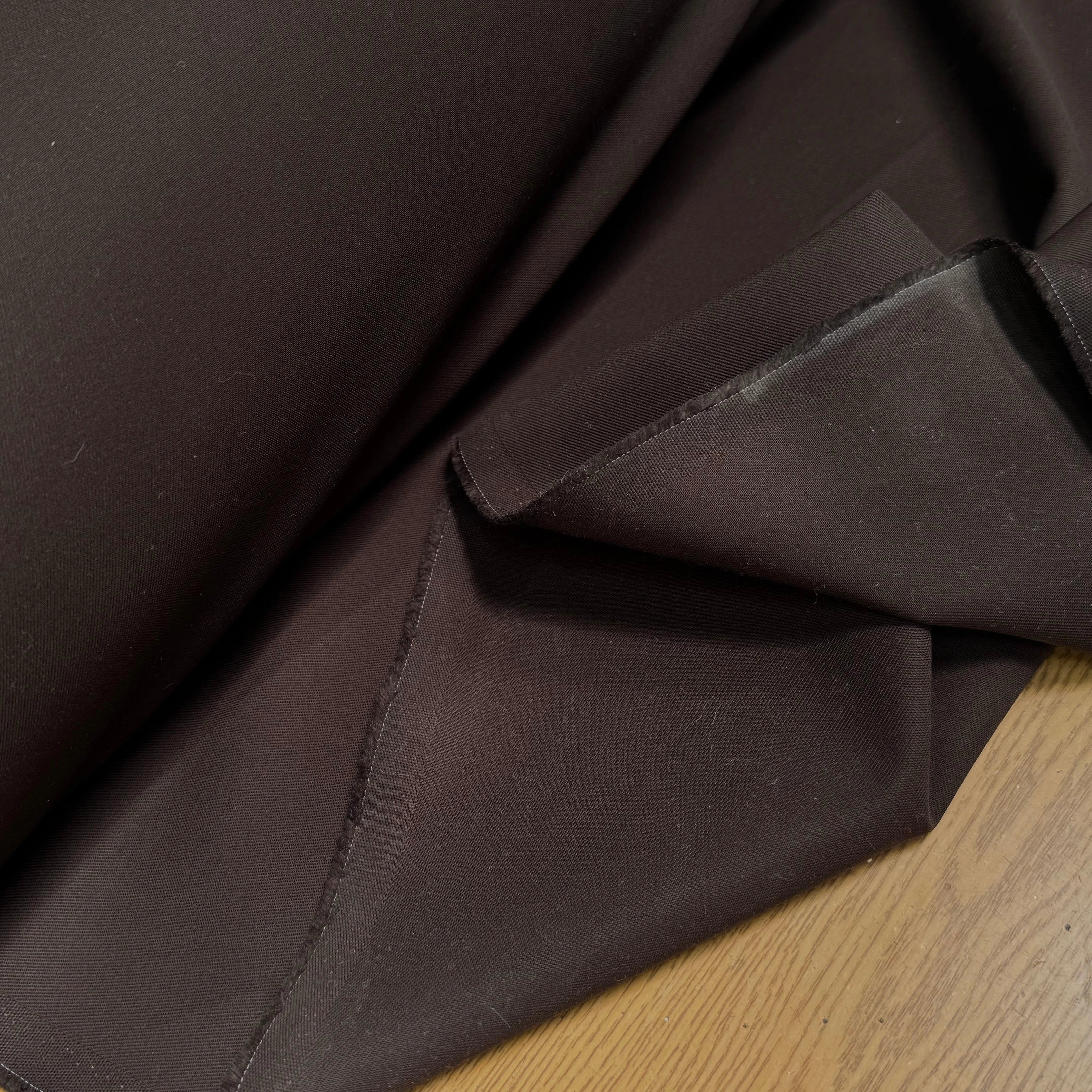 GABARDINE DE COTON LOURDE SERGÉE BELLE TENUE BROWN - My Little Coupon