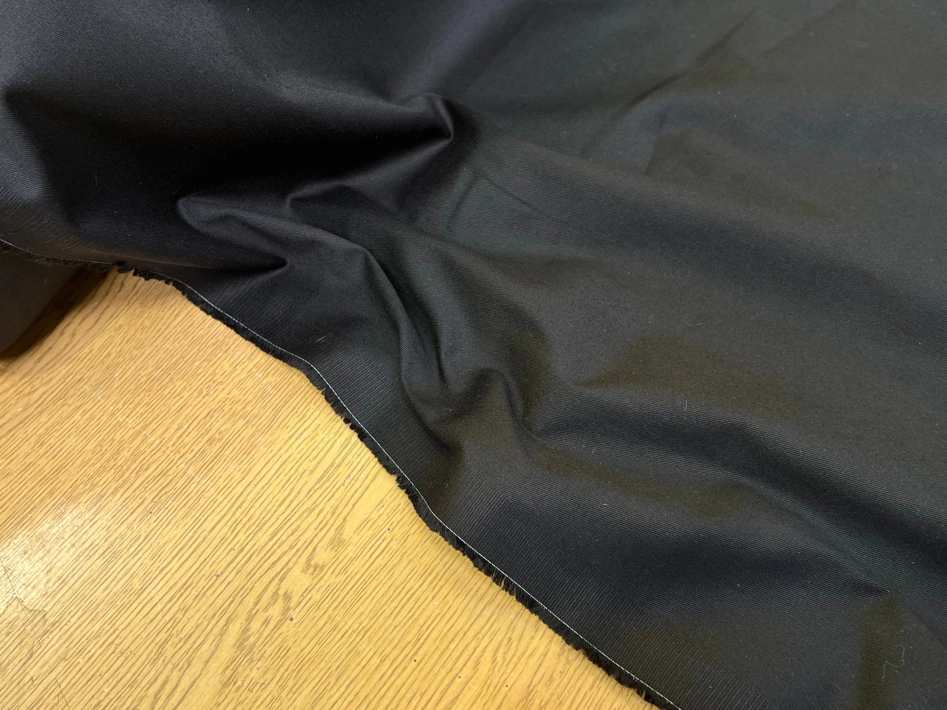 GABARDINE DE COTON LOURDE SERGÉE PARFAITE TENUE NOIR - My Little Coupon
