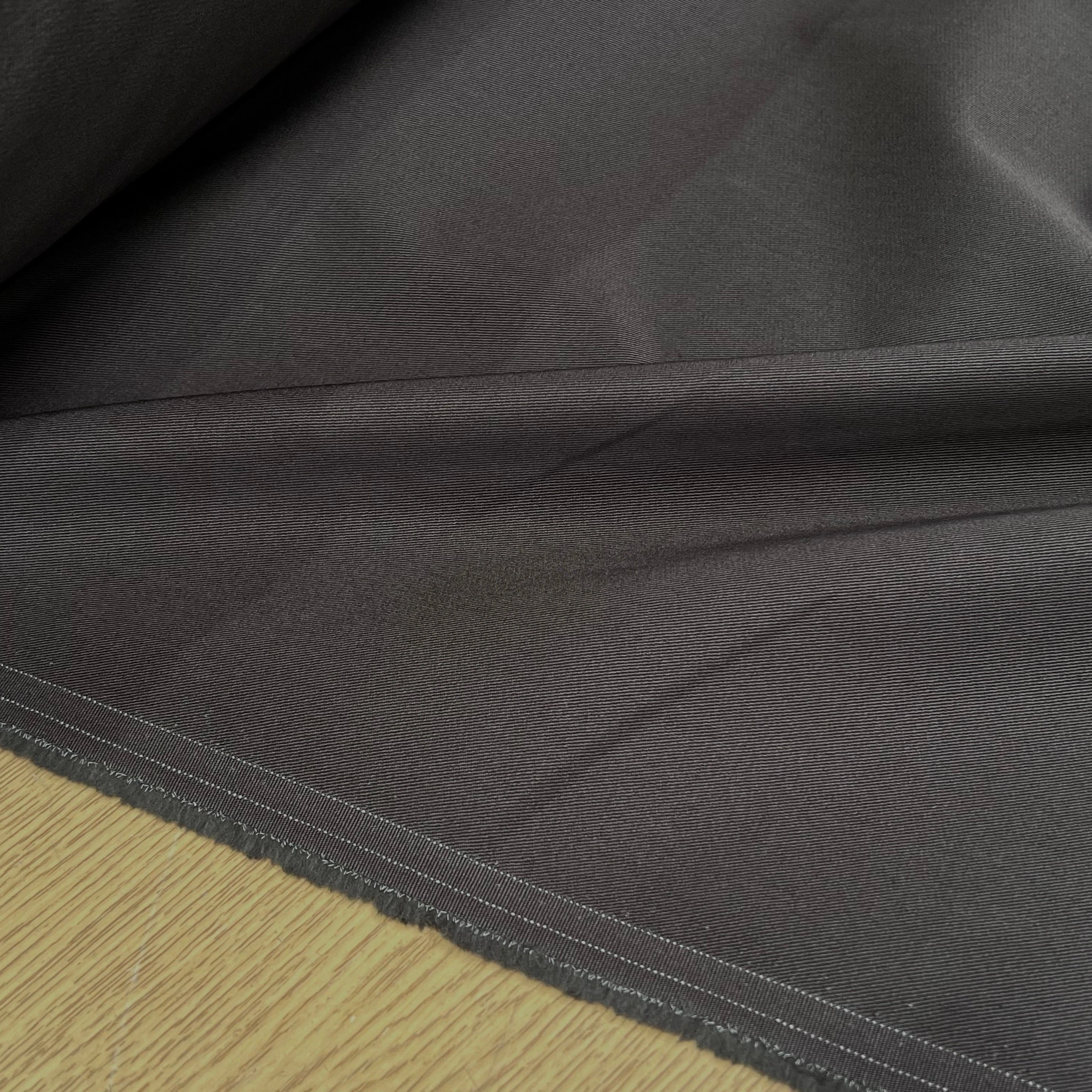 GABARDINE DE COTON LOURDE STRETCH GRIS KAKI - My Little Coupon