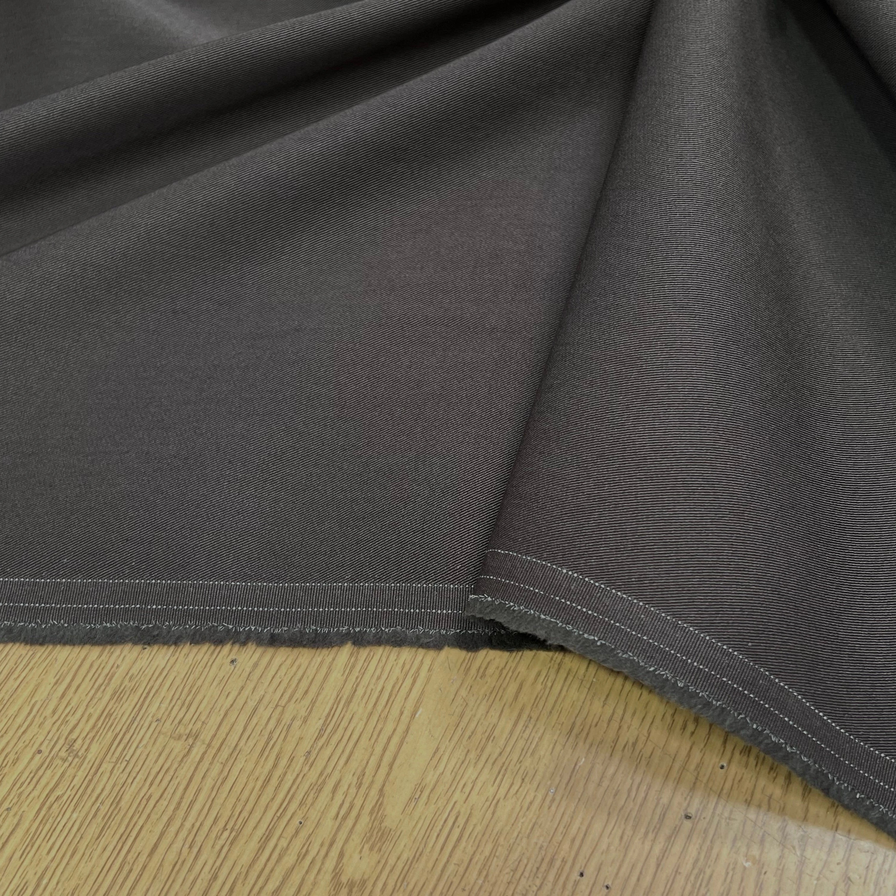 GABARDINE DE COTON LOURDE STRETCH GRIS KAKI - My Little Coupon