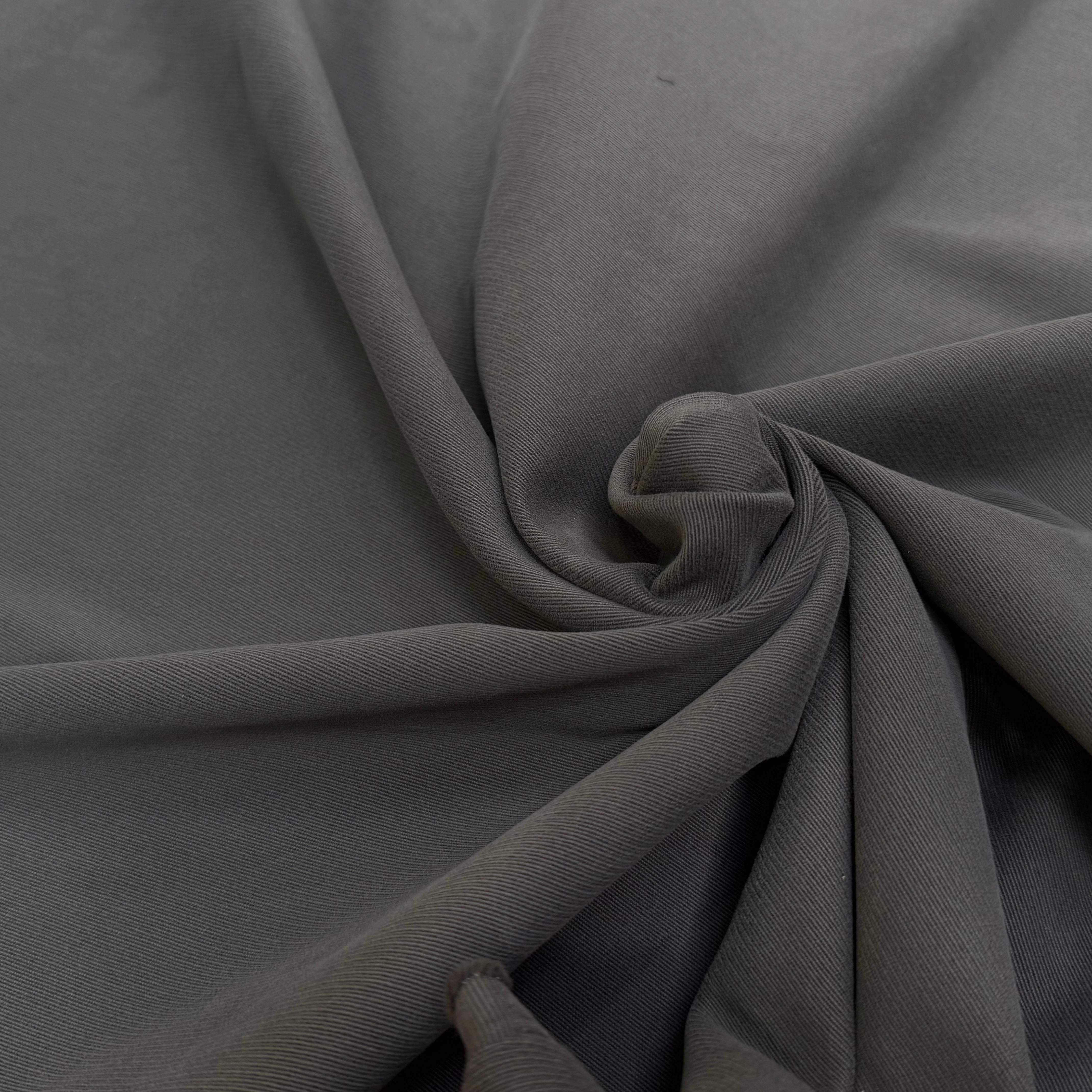 GABARDINE DE COTON LOURDE STRIÉE GRIS FONCÉ JAPAN - My Little Coupon
