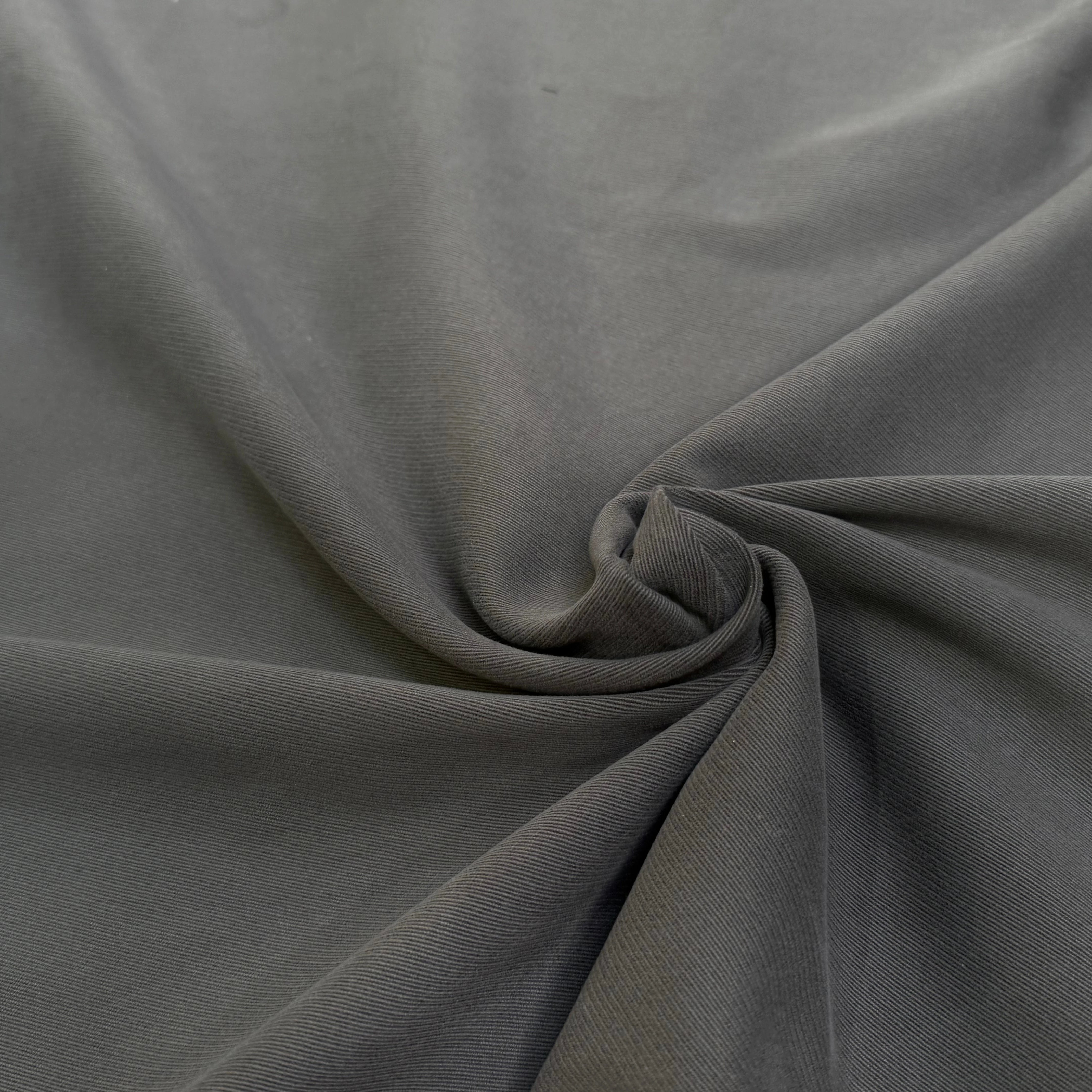 GABARDINE DE COTON LOURDE STRIÉE GRIS FONCÉ JAPAN - My Little Coupon