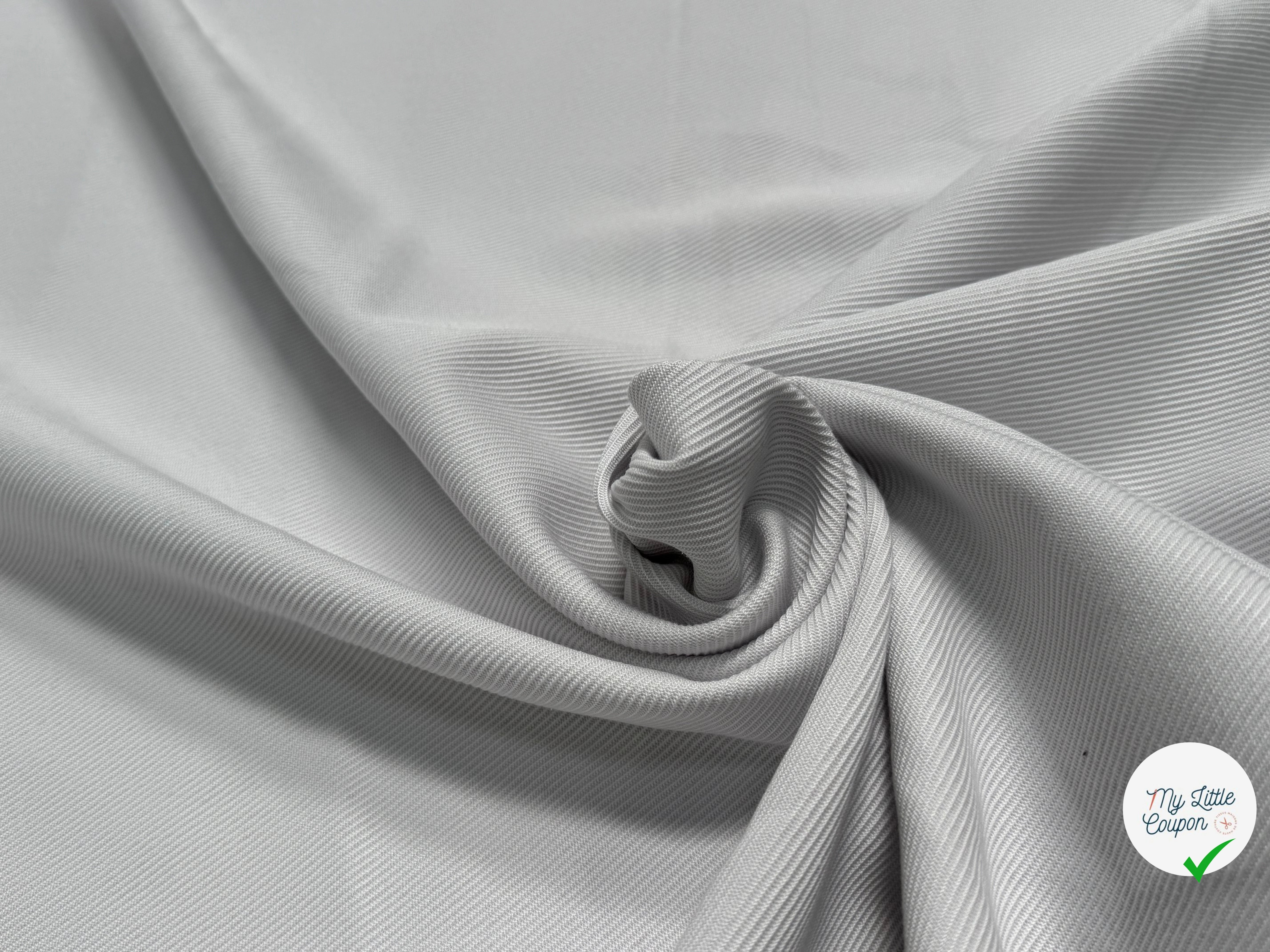 GABARDINE DE COTON LOURDE STRIÉE SUPERBE TENUE MIST - My Little Coupon