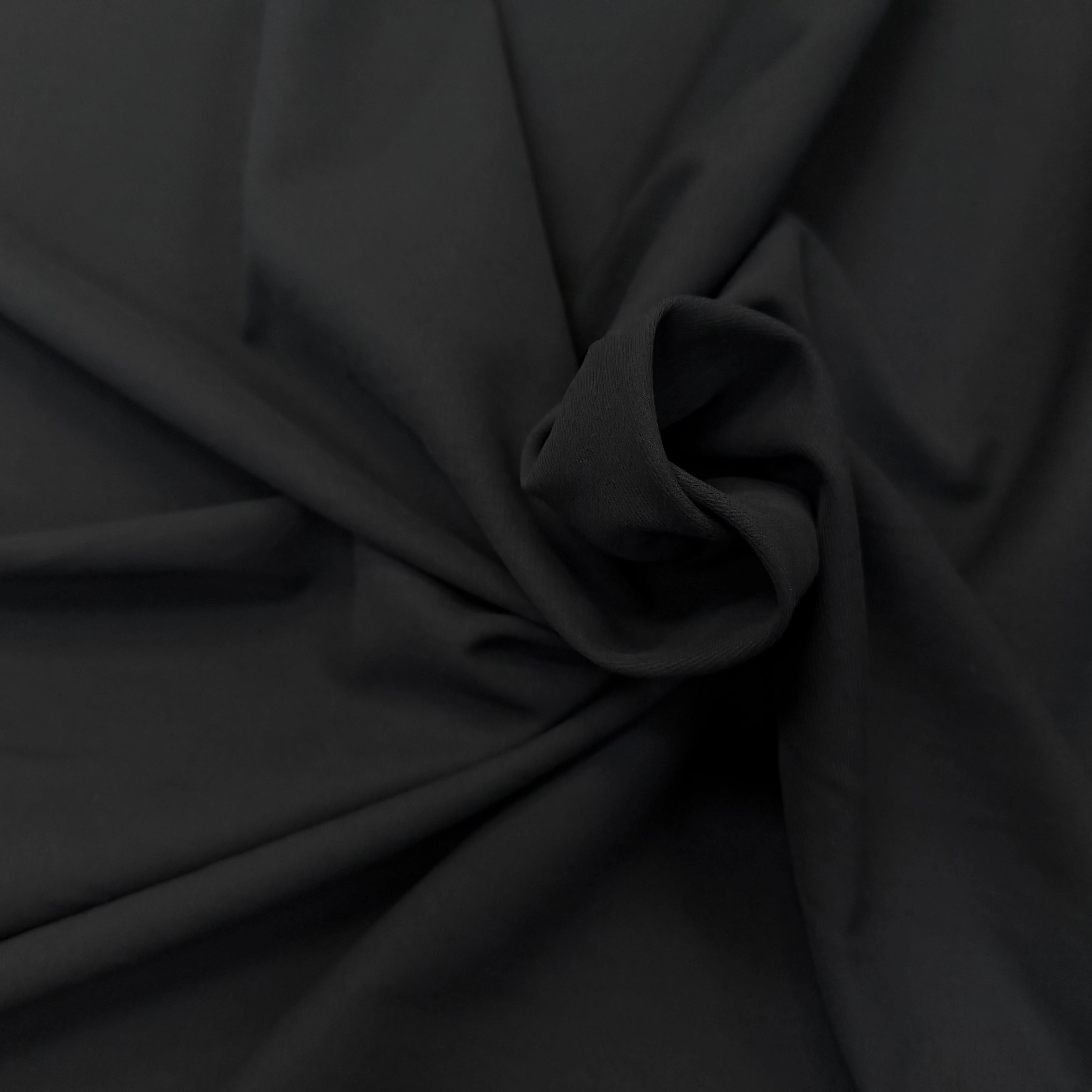 GABARDINE DE COTON NOIR ITALIE LAIZE 153CM - My Little Coupon