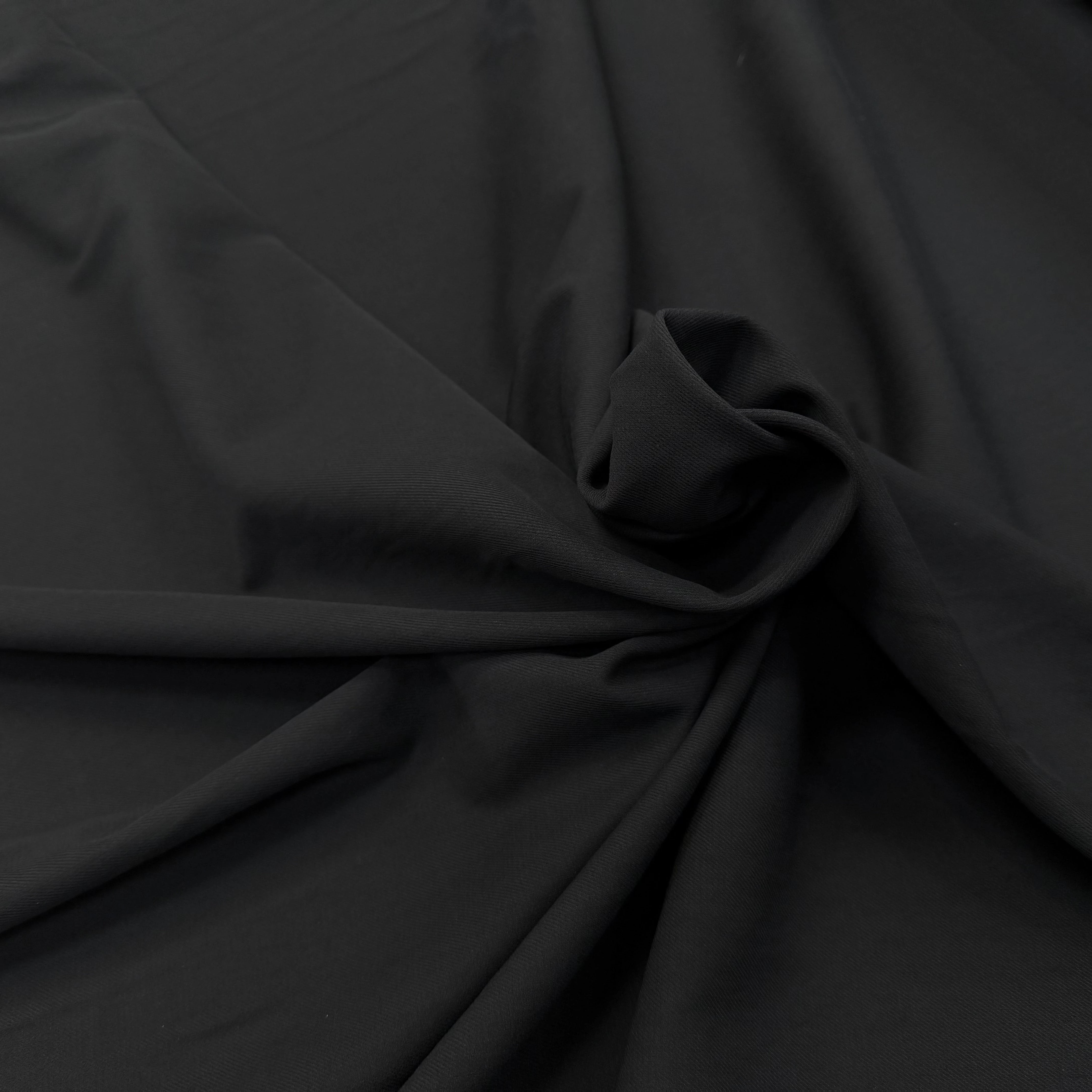 GABARDINE DE COTON NOIR ITALIE LAIZE 153CM - My Little Coupon