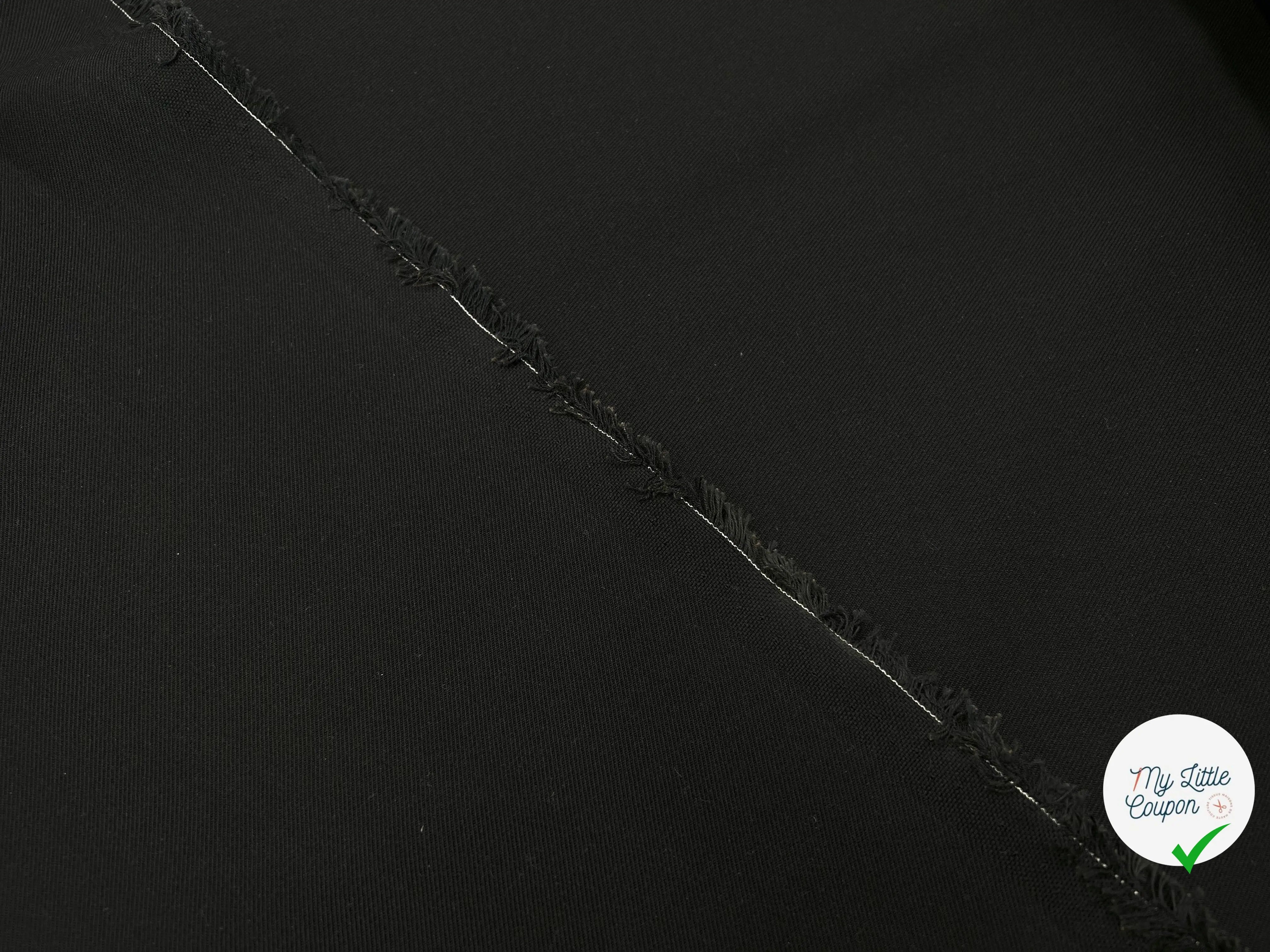 GABARDINE DE COTON NOIRE - My Little Coupon - tissu - coudre