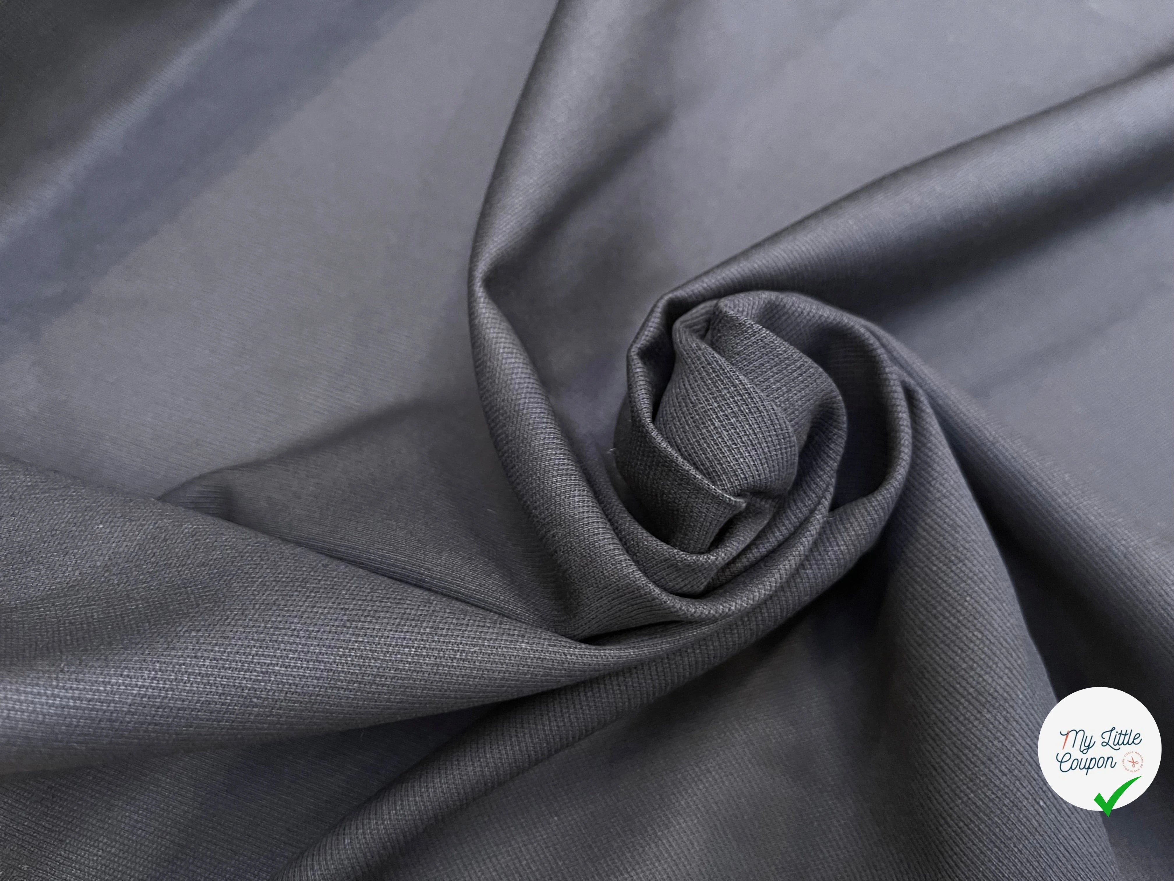 GABARDINE DE COTON NUIT AVEC UNE FACE DUVETEUX - My Little Coupon