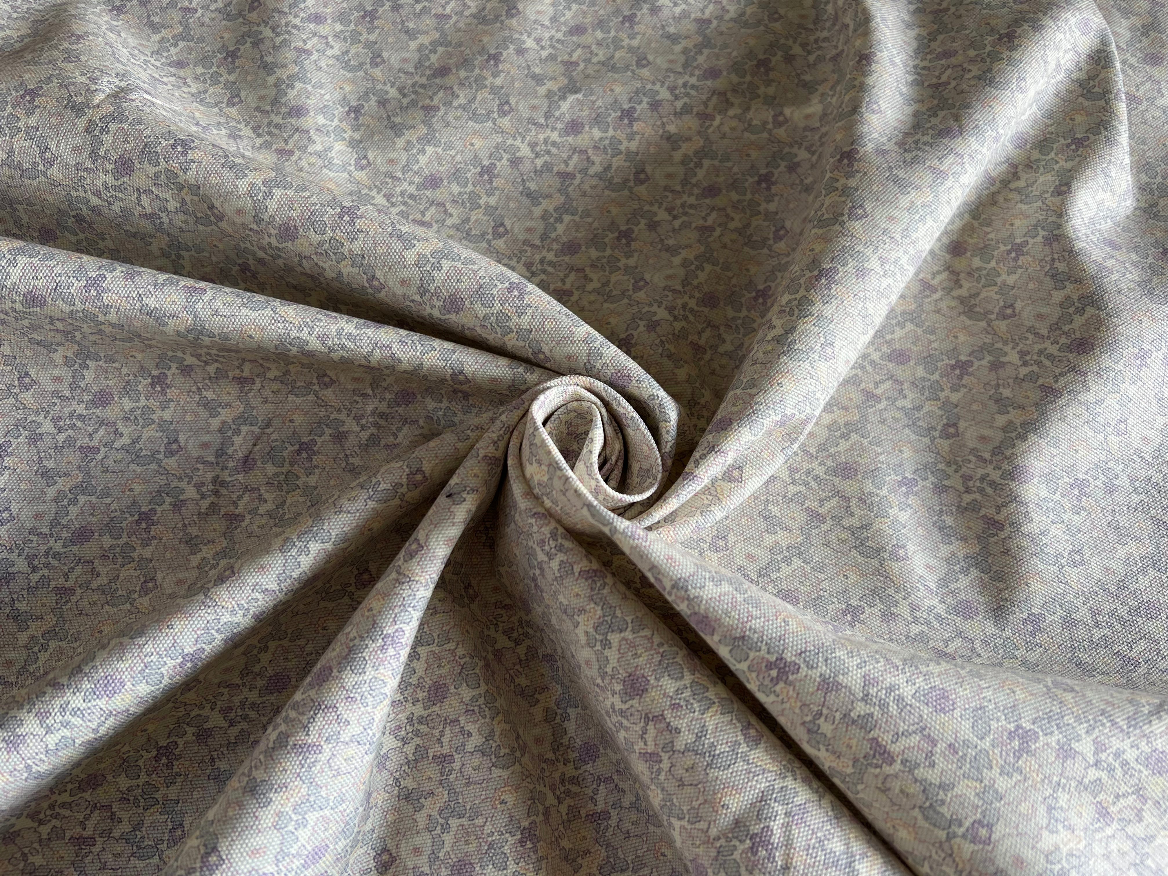GABARDINE DE COTON PARTERRE DE FLEURS FONDUES - My Little Coupon