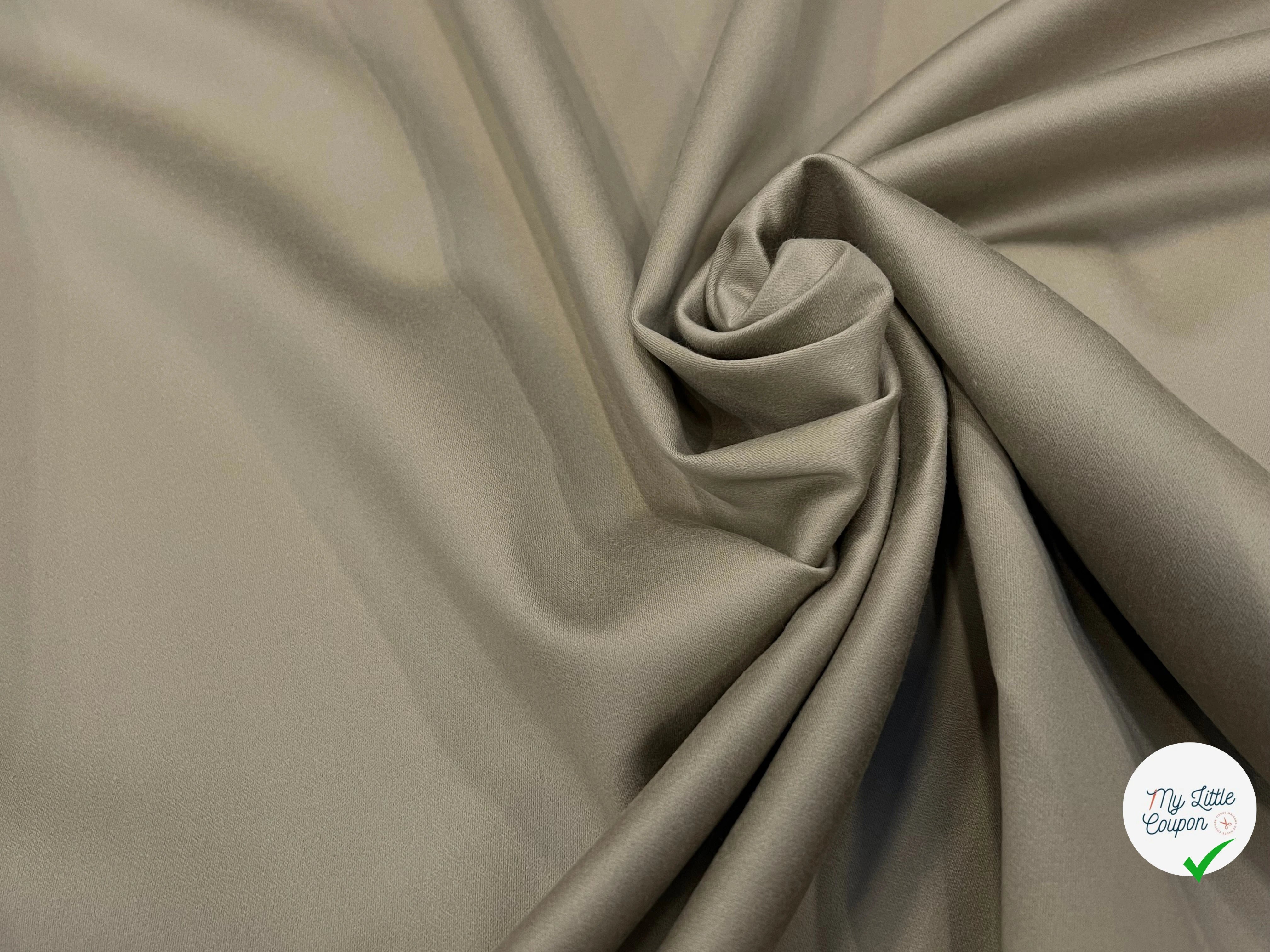 GABARDINE DE COTON PEIGNÉE BEIGE JAPON 118CM LAIZE - My Little Coupon