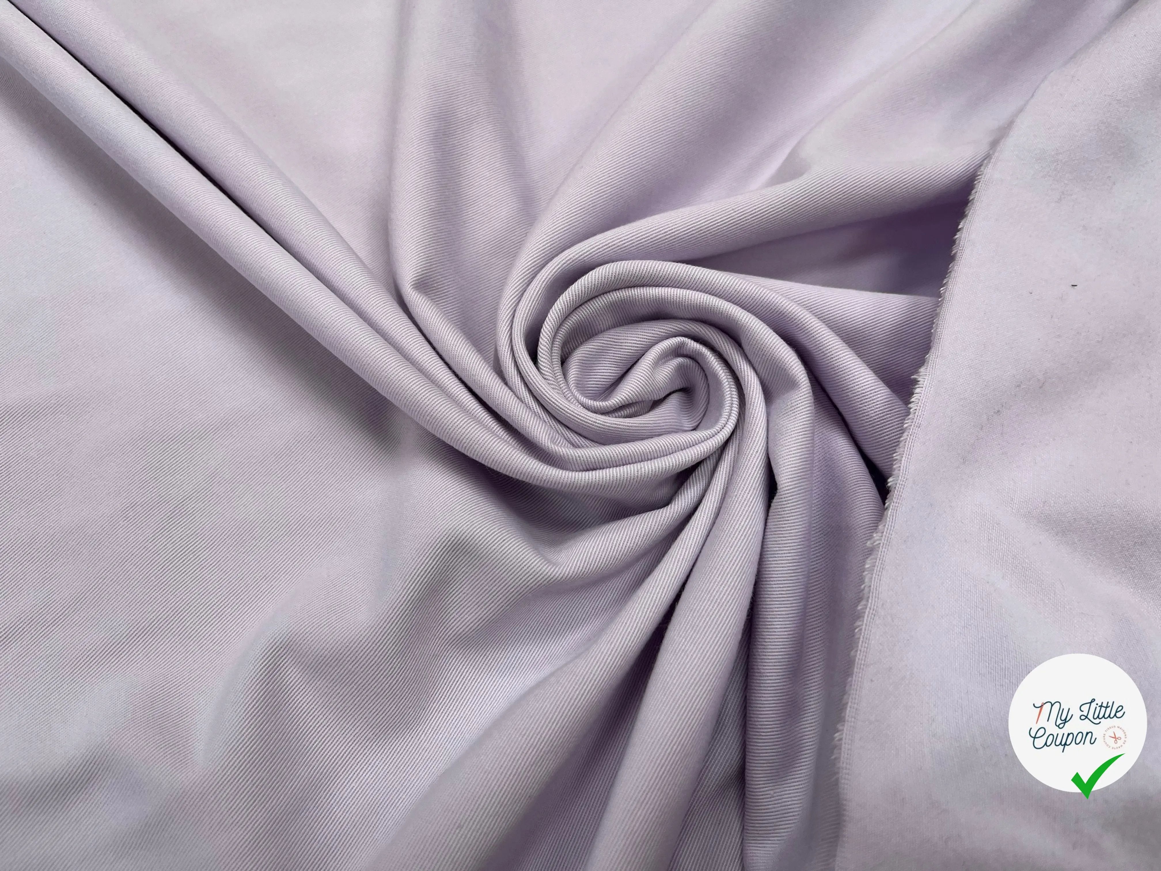 GABARDINE DE COTON PĂTITE LAIZE ICE LAVANDERÂ - My Little Coupon